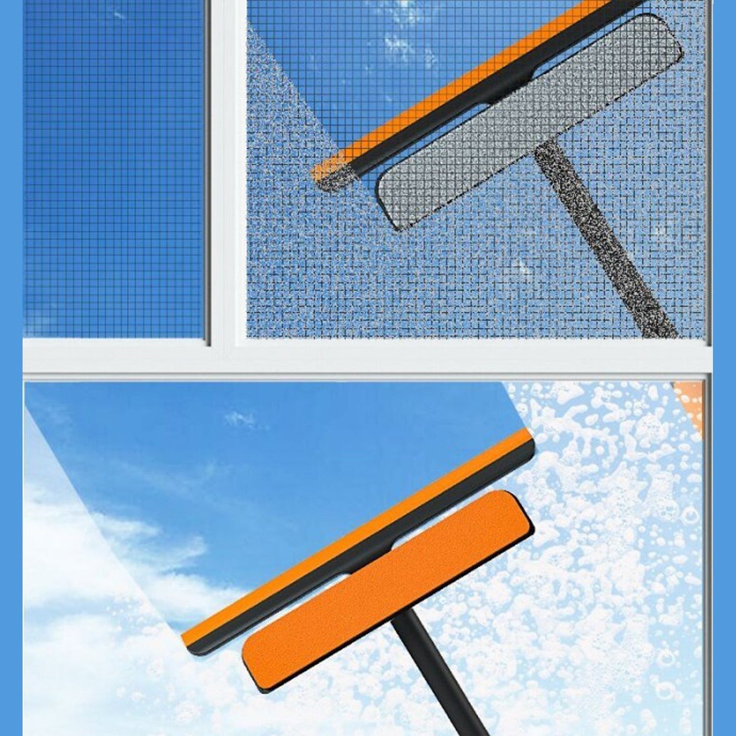3 in 1 Glass Wiper used in all kinds of household and official places for cleaning and wiping of floors, glasses and dust etc. - Springkart 
