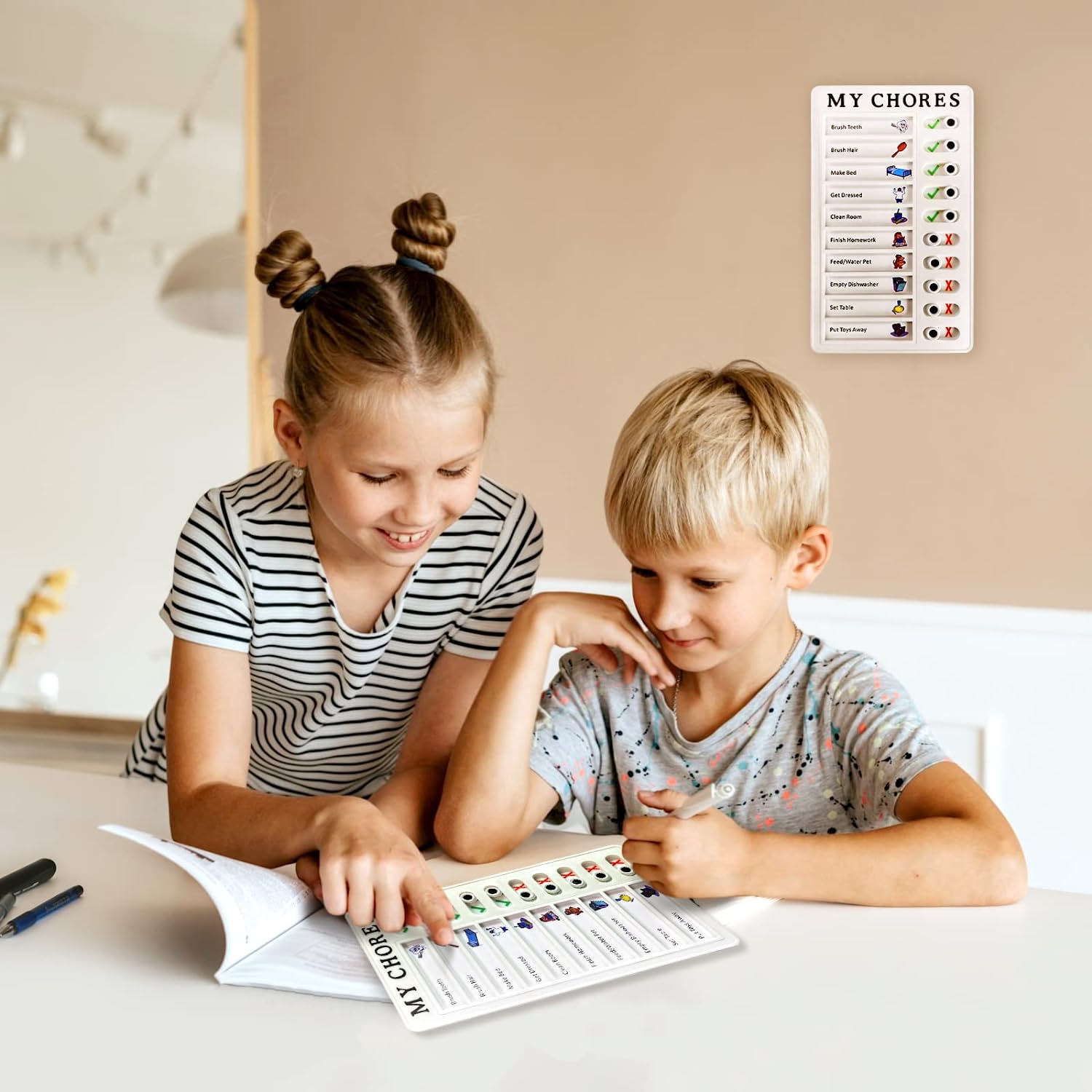 Portable My Chores Home Note Board Management Planning Memo Boards Reminding Time. (Size :- 20x12Cm) - Springkart 