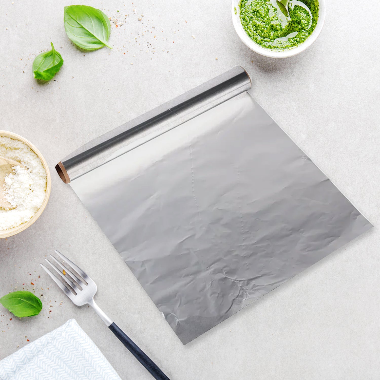 Premium Quality Food Grade Aluminum Foil Roll Heavy Duty Non Stick Thick Aluminum Foil Sheet Baking Grilling Tool 72Mtr (1Pc) - Springkart 