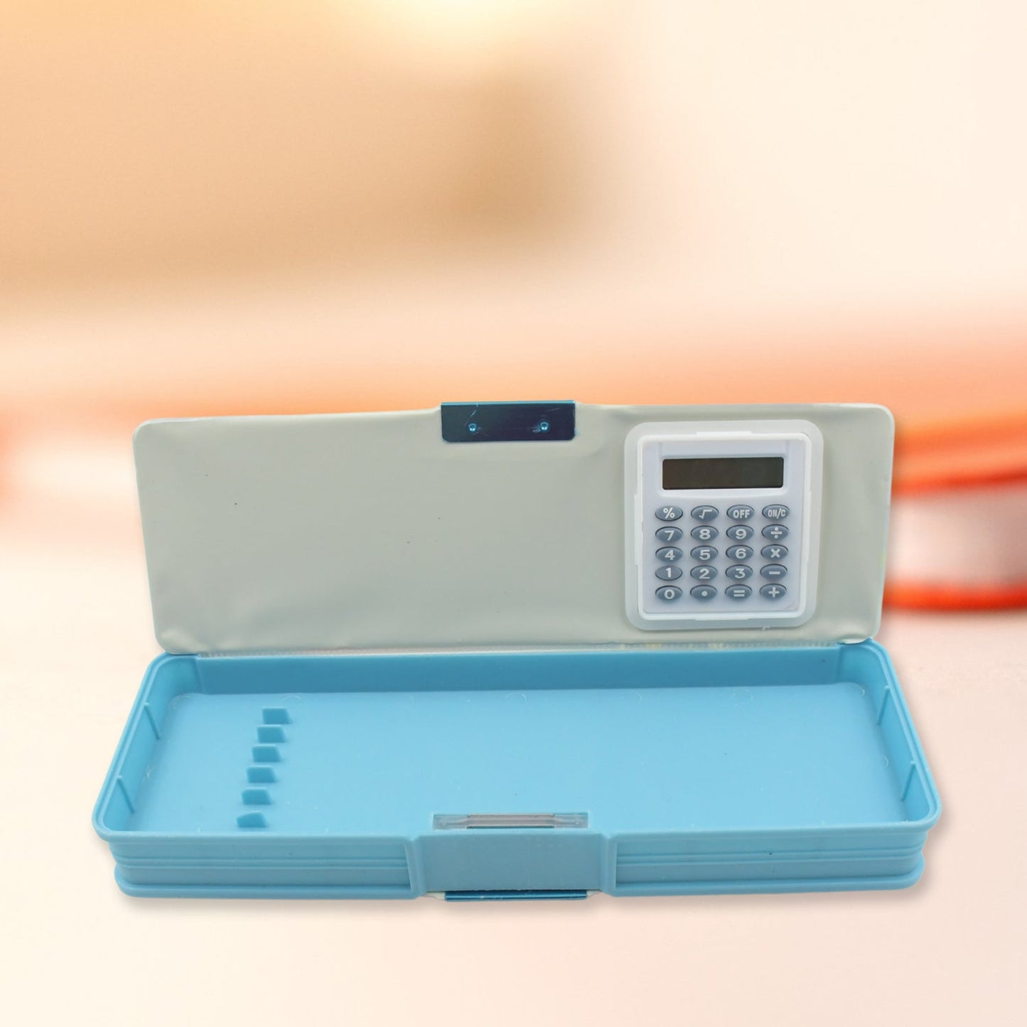 Double Sided Magnetic Geometry Box, Pencil Box with Calculator for Boys Art Plastic Pencil Box for Girls and Boys - Springkart 