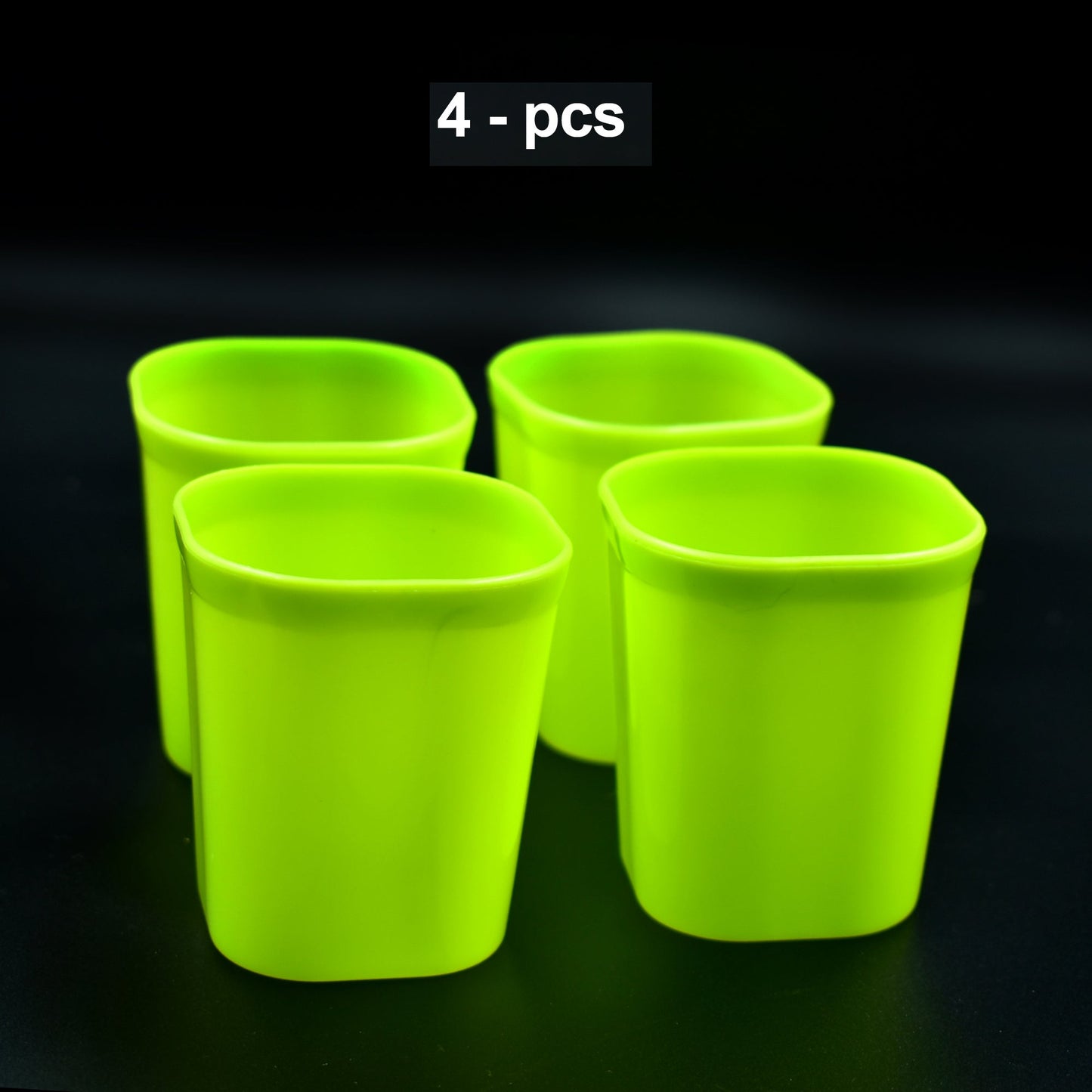 Plastic Drinking Glass Set For Drinking Milk Water Juice (Pack of 4) - Springkart 