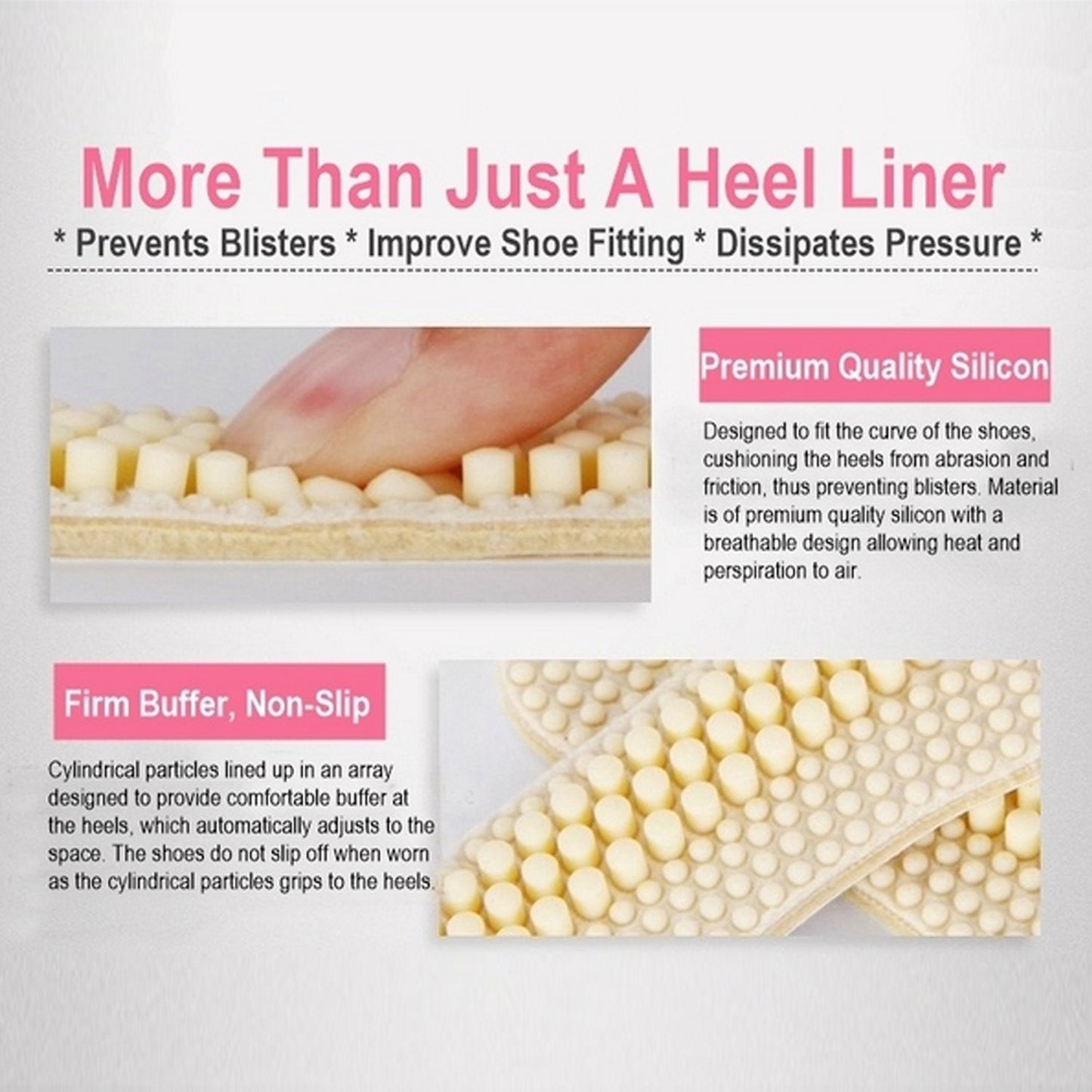 Fabric Sticky Shoe Back Heel Insoles Protector Liner - Springkart 