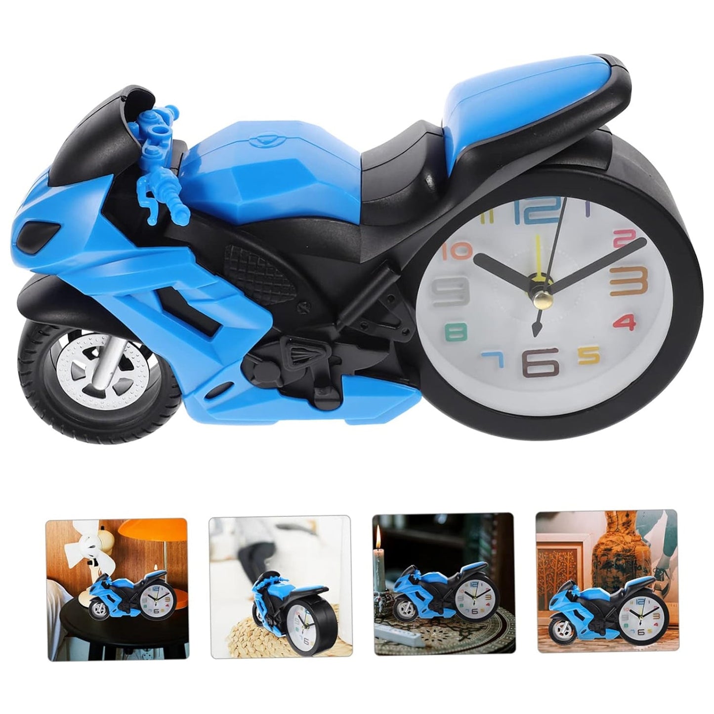 Fashioned Alarm Clock Novelty Retro Motorcycle / Motorbike Engine Style Clocks Alarm Clock Desktop Decoration Kids Gift - Springkart 