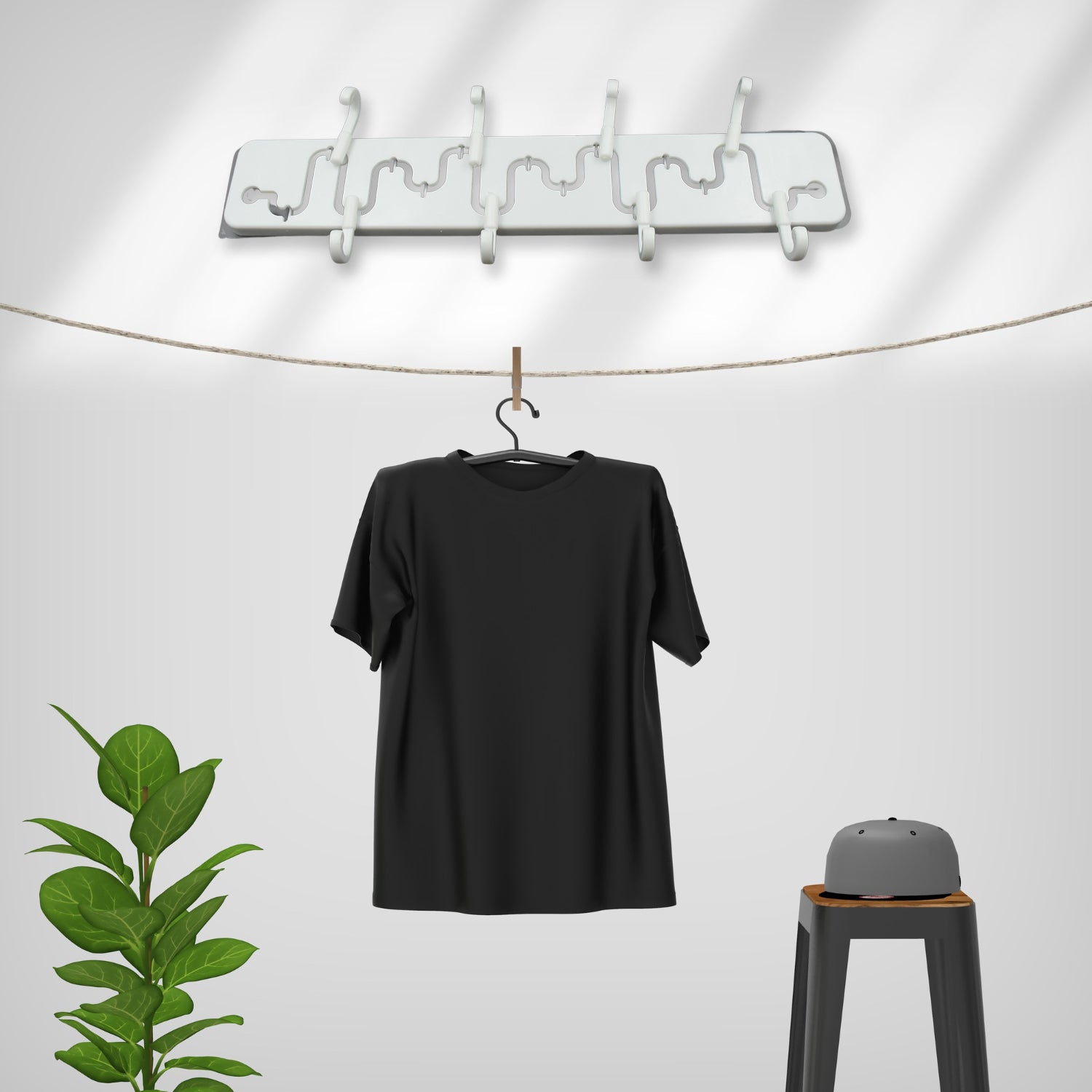 Adjustable Wall Hook: Slides for Easy Access (Bathroom & Home) - Springkart 