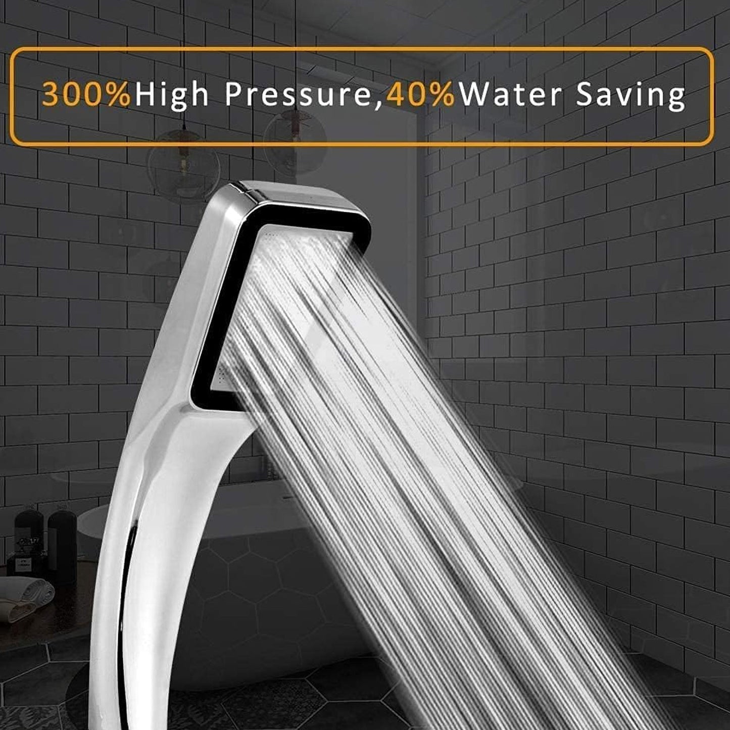 High Pressure Shower Head,Wenini 300 Holes Handheld Showerhead Powerful Boosting Spray Bath Water Saving For Bathroom (1 Pc) - Springkart 