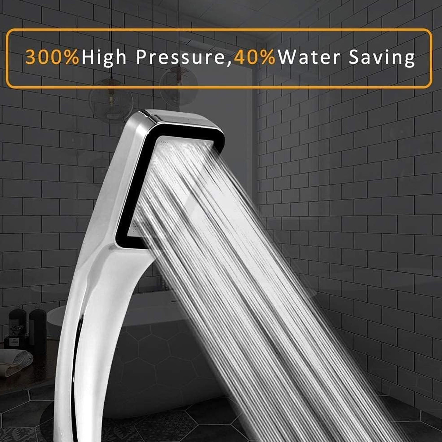 High Pressure Shower Head,Wenini 300 Holes Handheld Showerhead Powerful Boosting Spray Bath Water Saving For Bathroom (1 Pc) - Springkart 