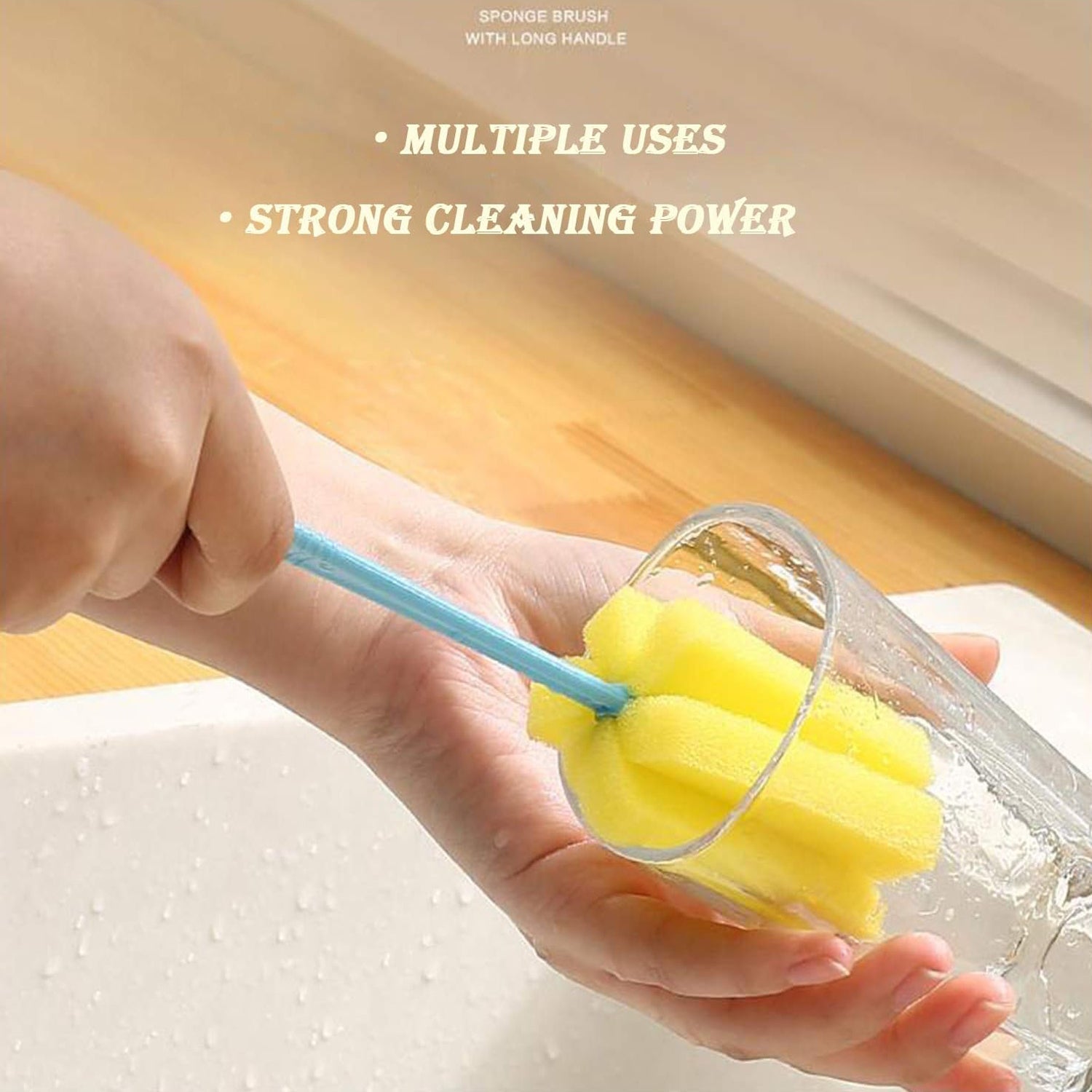 Sponge Head Household Kitchen Cleaning Tool (20Cm) - Springkart 