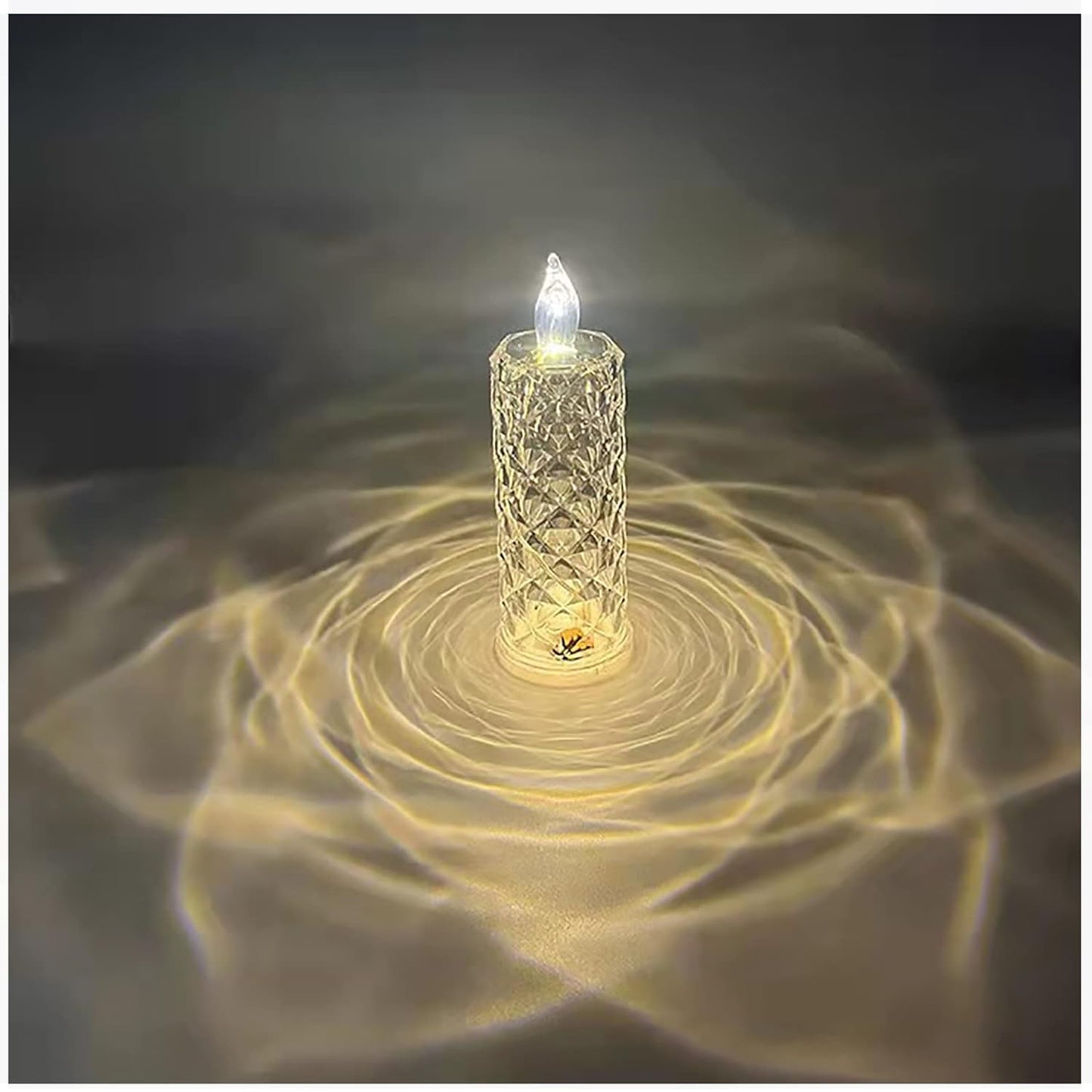 Rose Candles LED Flameless and Smokeless Decorative Acrylic Transparent Candles Led Tea Light Candle Perfect for Gifting, Home, Diwali, Christmas, Crystal Candle Lights (1 Pc) (MOQ :- 12 pc ) - Springkart 