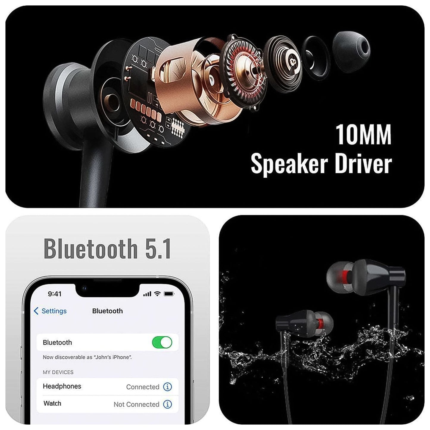 Bluetooth Wireless in-Ear Earphones (1 Pc / USB Type-C) - Springkart 
