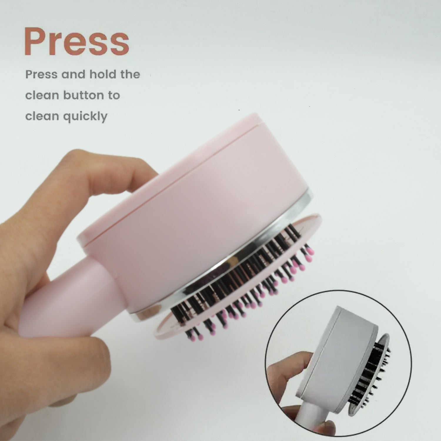 Air Cushion Massage Brush, Airbag Massage Comb with Long Handle, Self-Cleaning Hair Brush, Detangling Anti-Static for All Hair - Springkart 