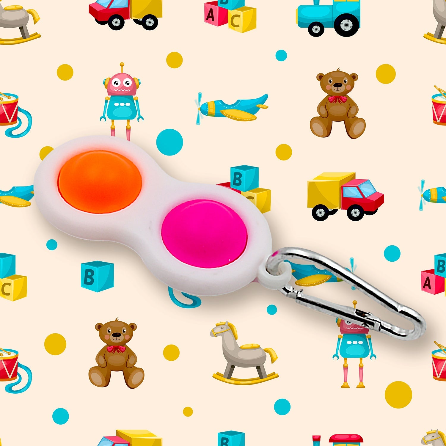 Simple Dimple Fidget Toy Mini Keychain - Springkart 