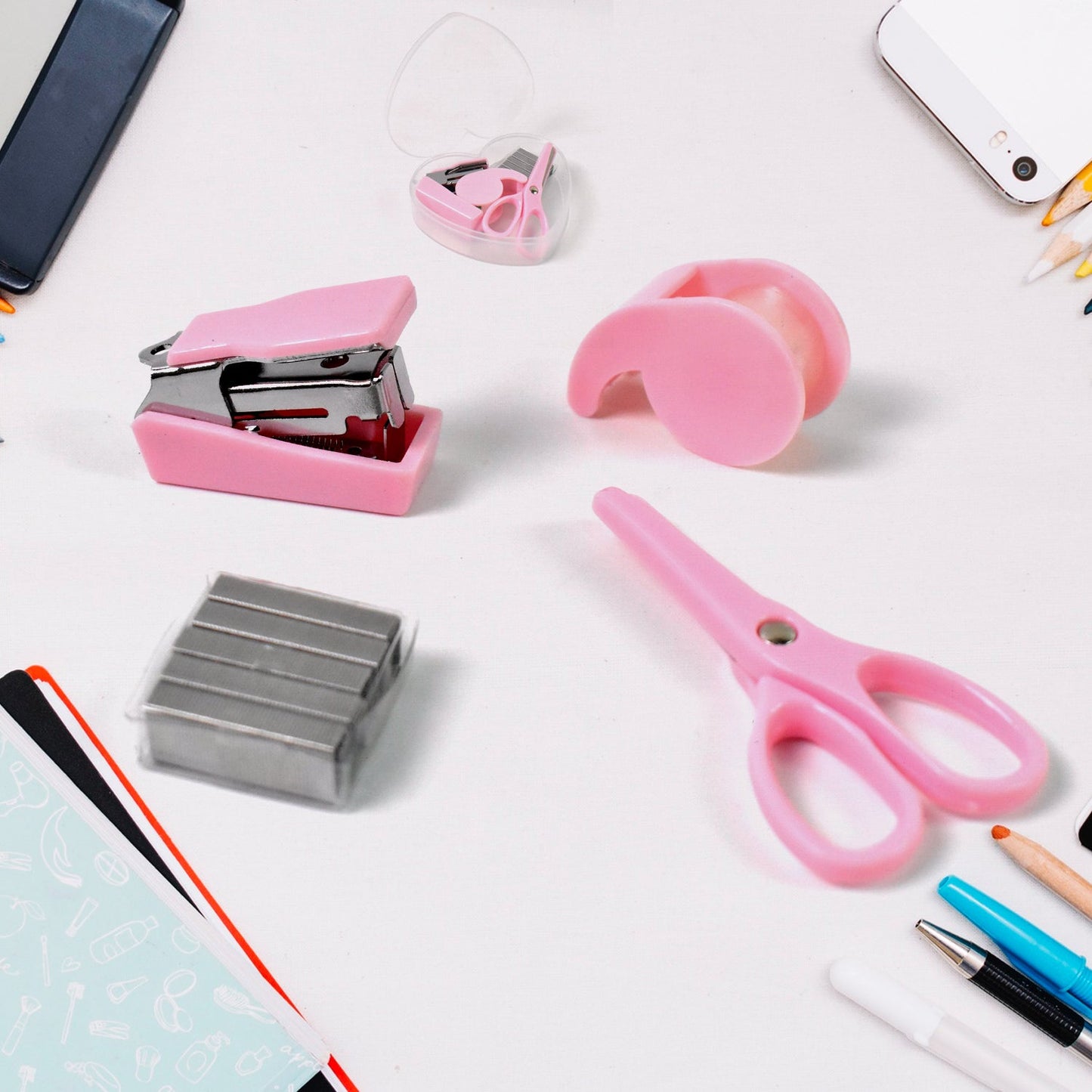 Mini Office Stationery Set (4 Pcs Set) - Springkart 