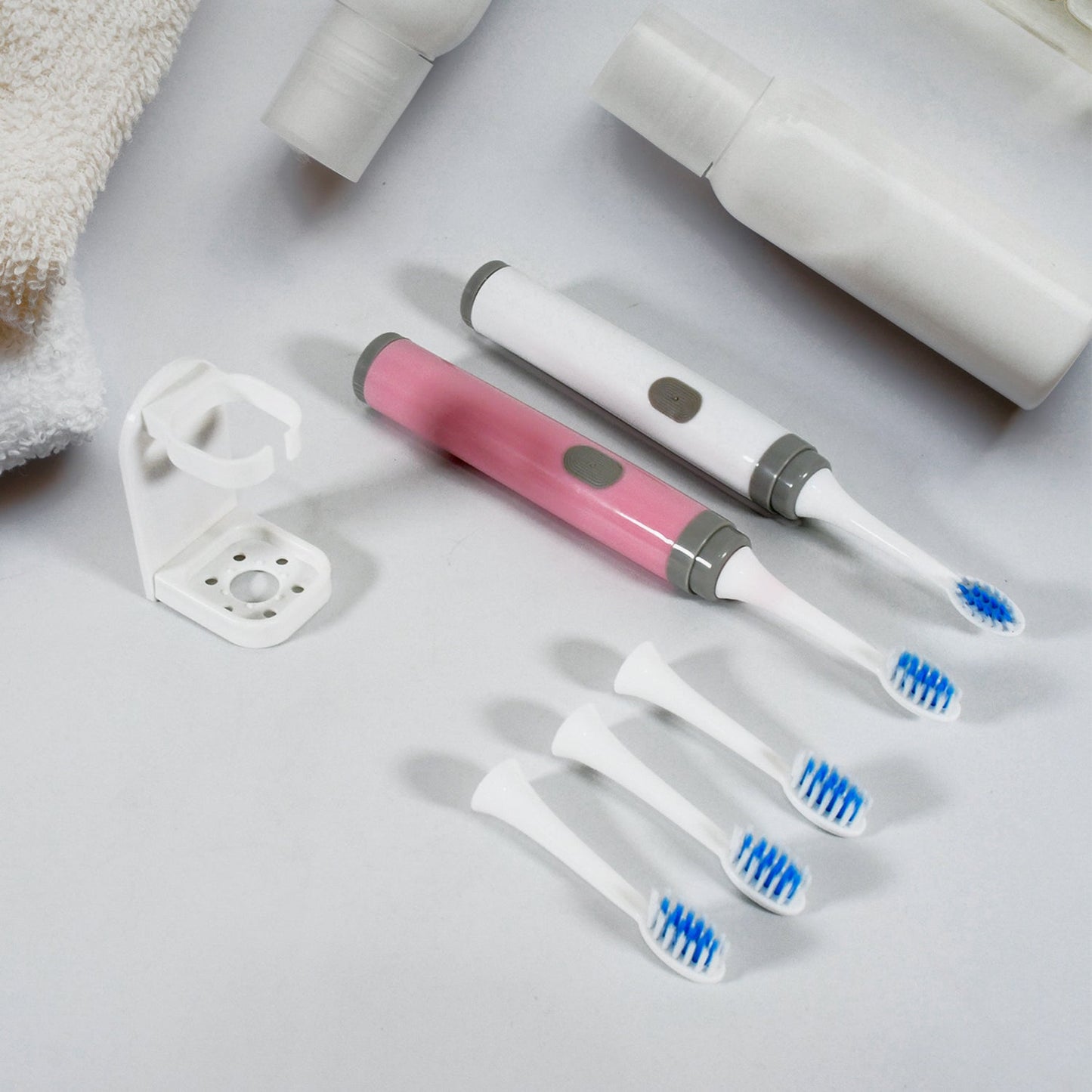 Adult Waterproof Electric Toothbrush Strong Sonic Charging with 4 Toothbrush Head and a toothbrush holder - Springkart 
