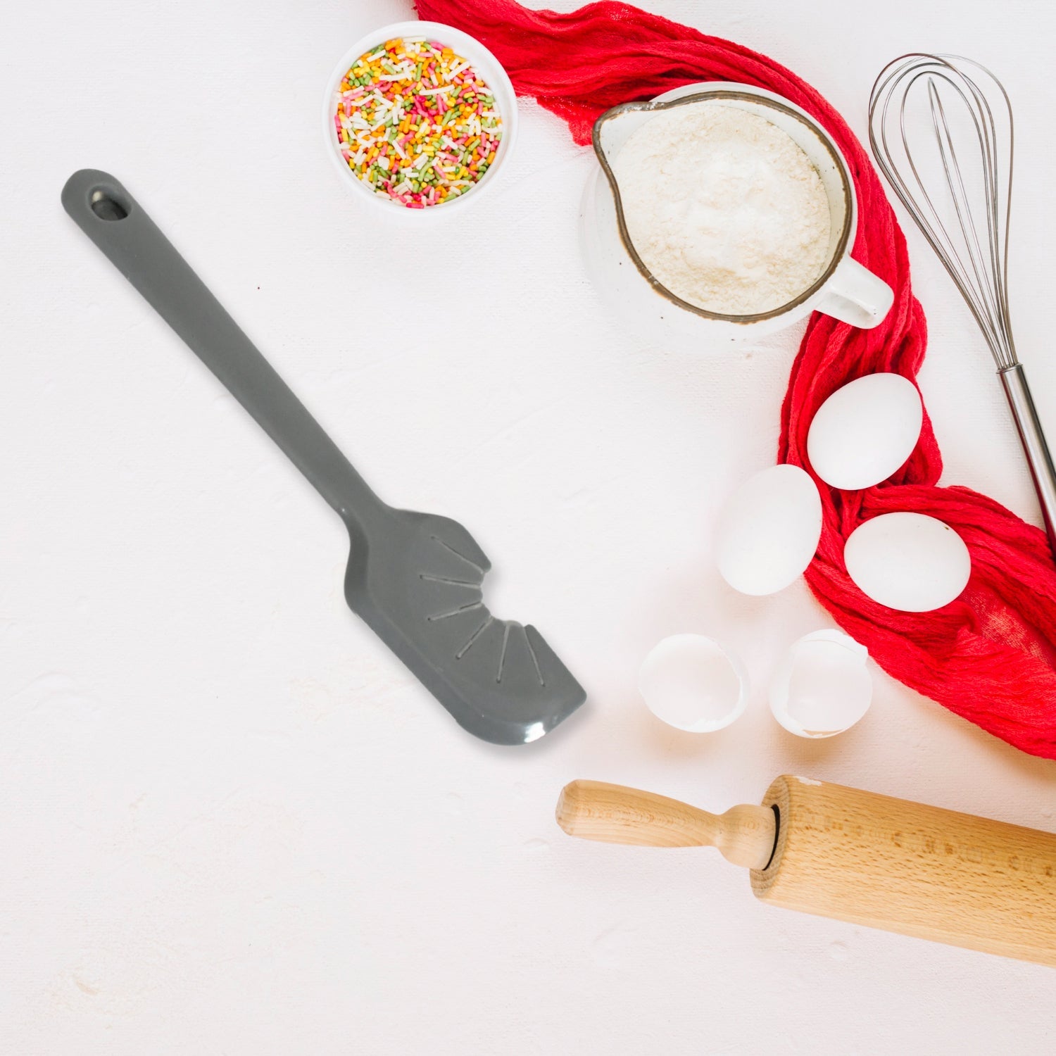 Silicon Whisk Cleaner Kitchen Tool / Whisk Scraper Tool (1Pc) - Springkart 