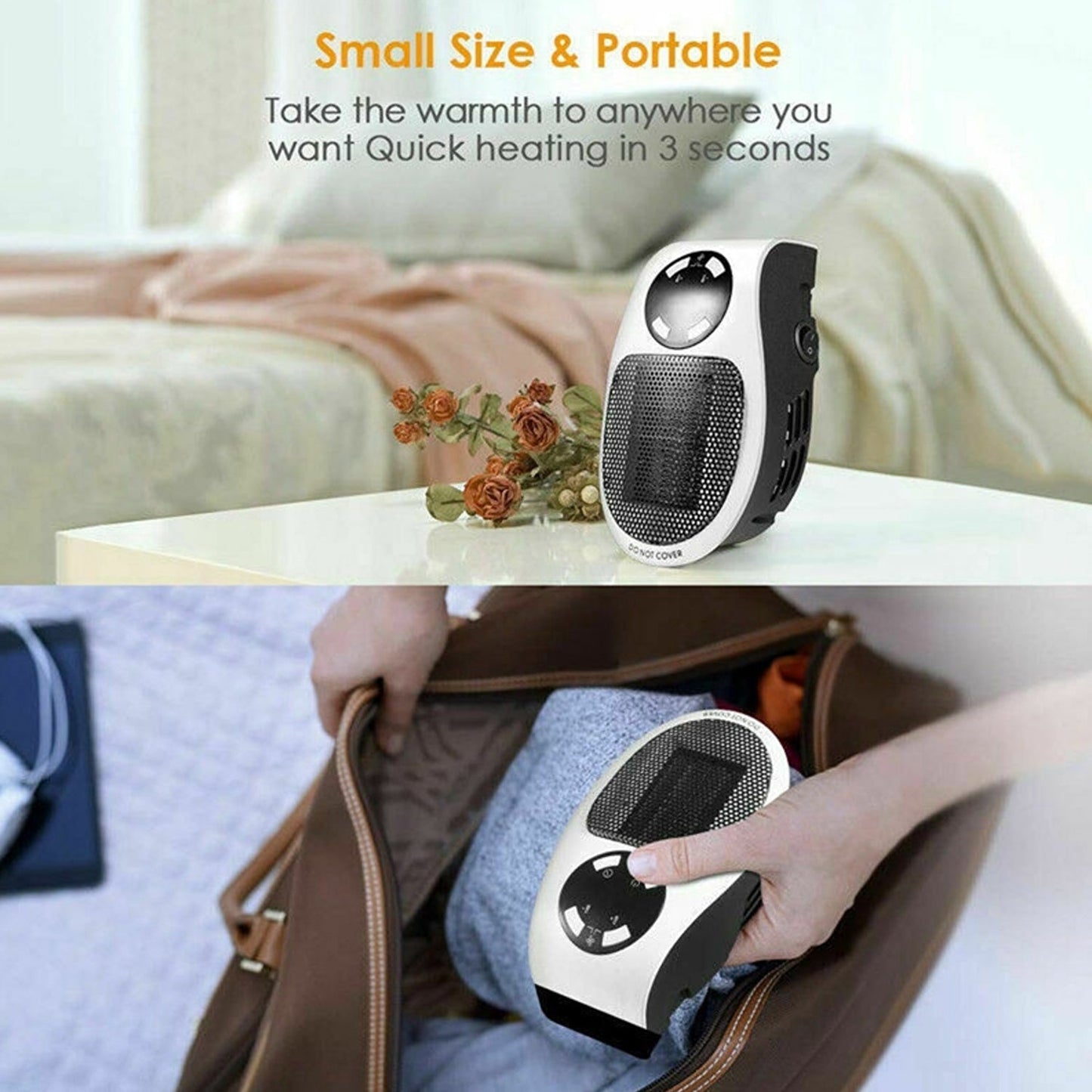 Portable Electric Heater Mini Fan Heater Desktop Household - Springkart 