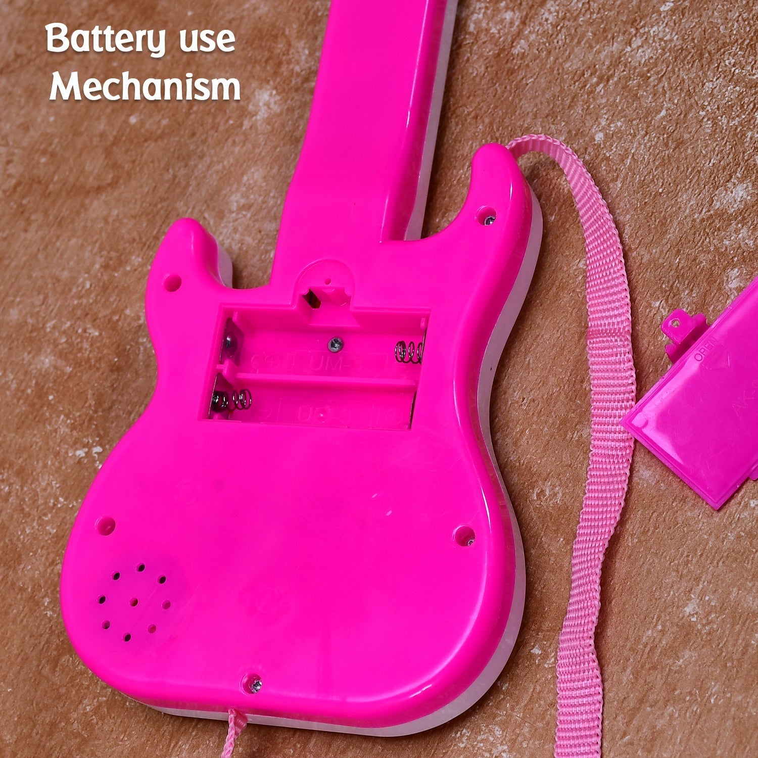 Battery Operated Musical Instruments Mini Guitar Toys and Light for 3+Years Old Kids. - Springkart 