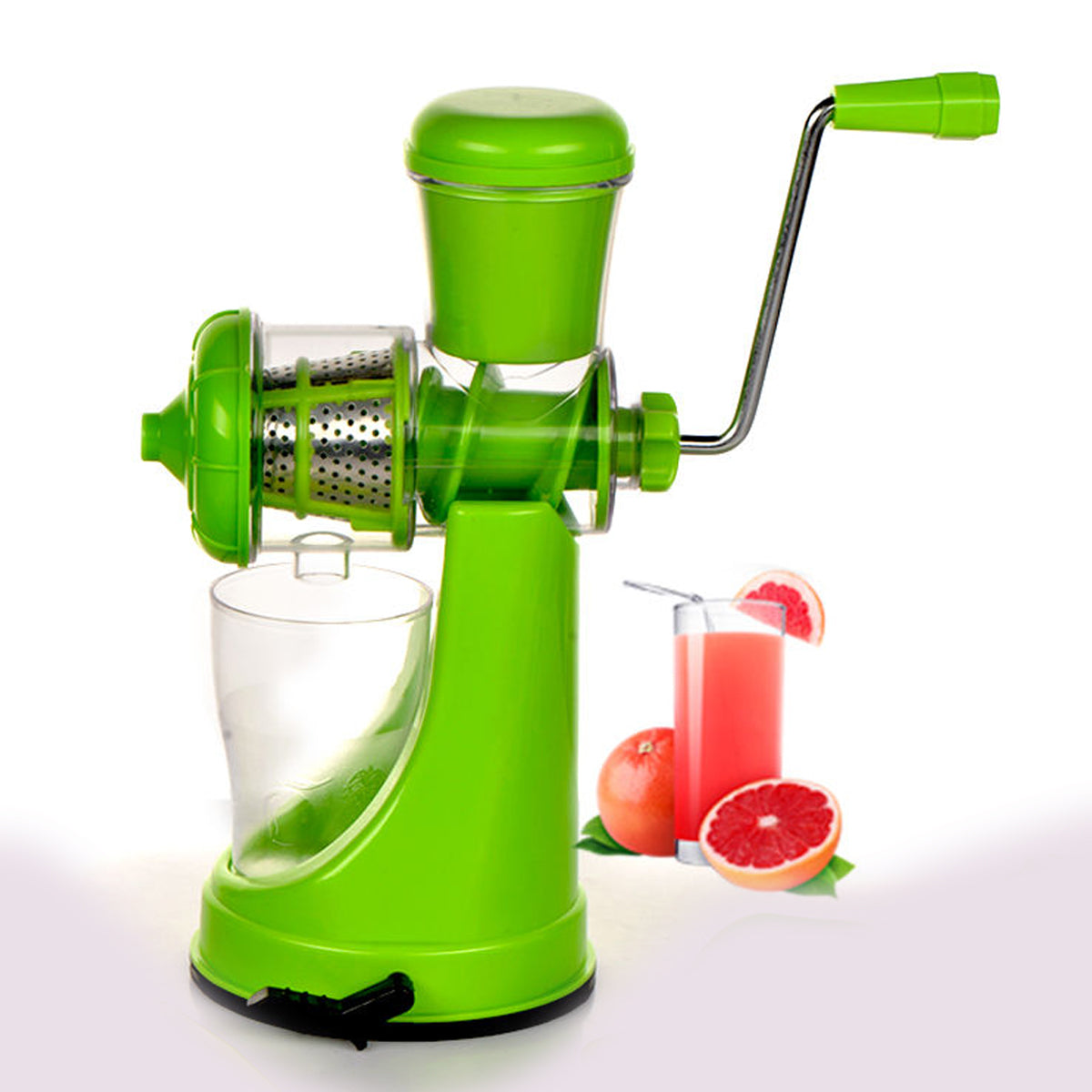 Manual Fruit Vegetable Juicer with Strainer (Multicolour) - Springkart 