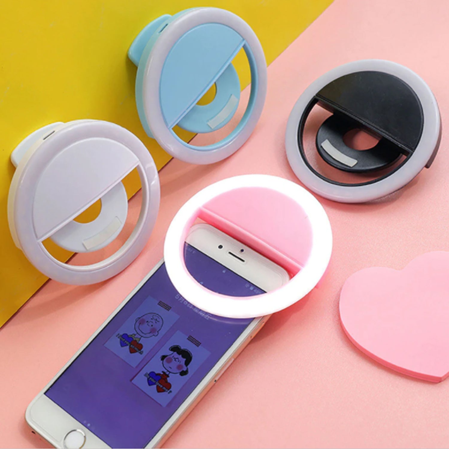 Selfie Ring Light used for applying bright shade over face during taking selfies and making videos etc. - Springkart 