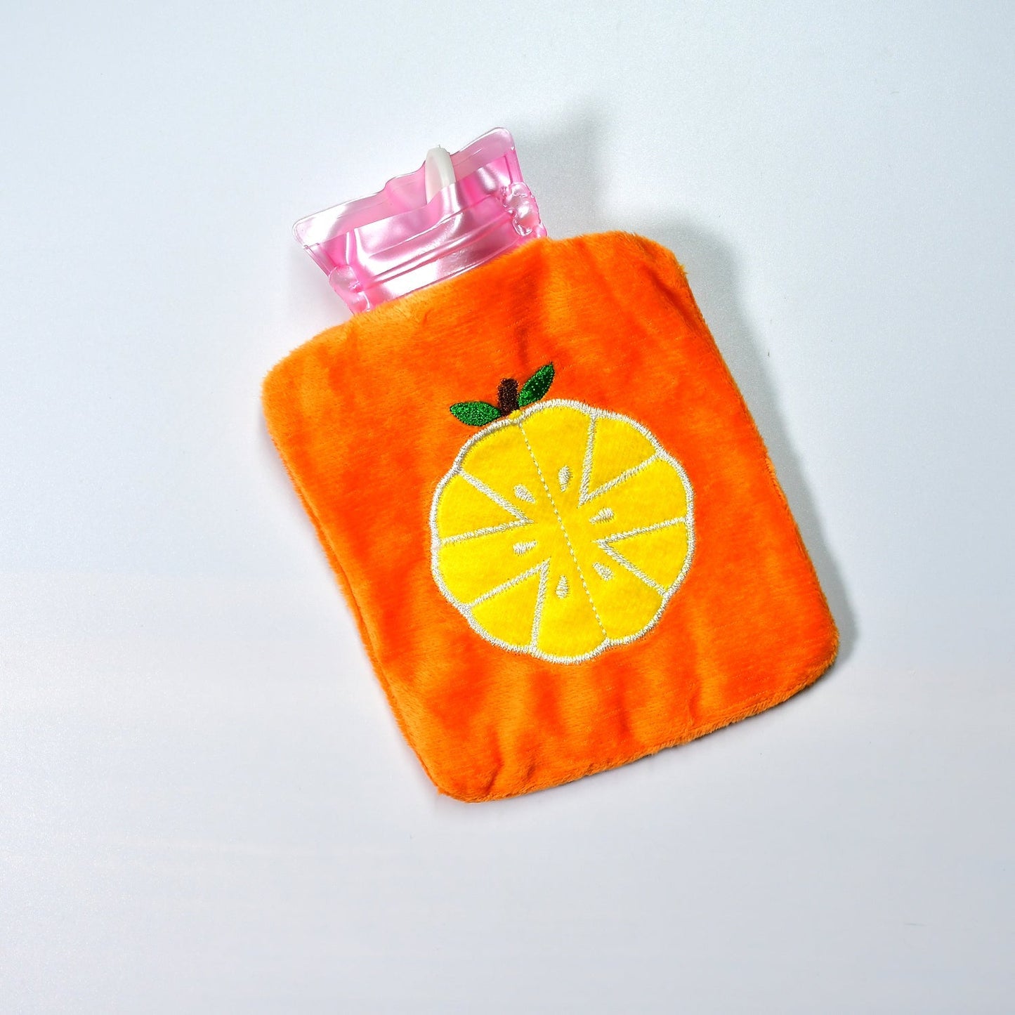 Orange small Hot Water Bag with Cover for Pain Relief, Neck, Shoulder Pain and Hand, Feet Warmer, Menstrual Cramps. - Springkart 