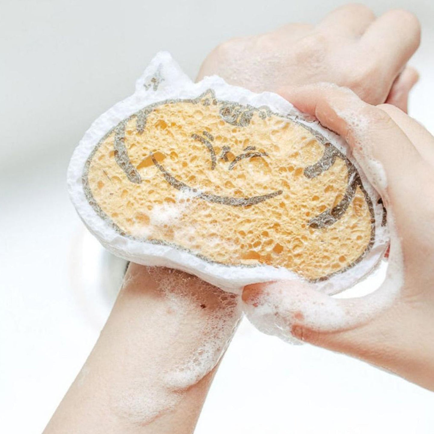 Compressed Wood Pulp Sponge. Creative Cartoon Design Scouring Pad Dishwashing Absorbing Pad. Kitchen Cleaning Tool. - Springkart 