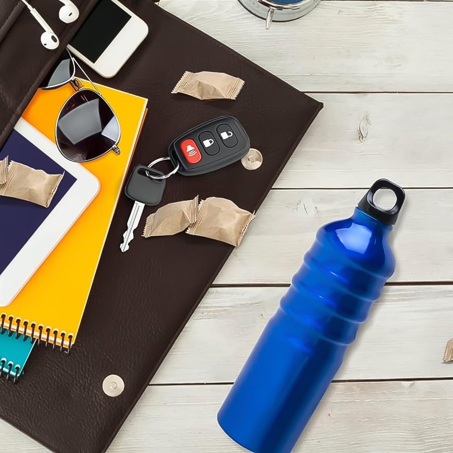 Aluminium Sports Water Bottle, 1 Pc (Capacity 500 ML Approx) - Springkart 