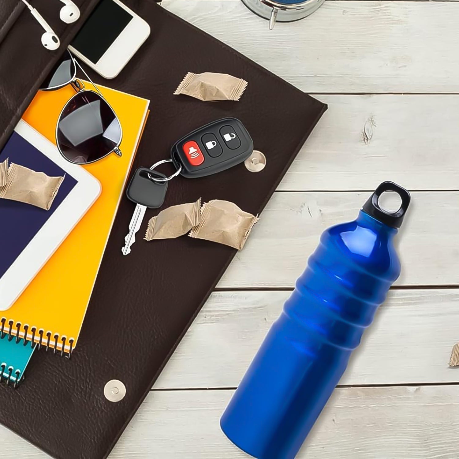 Aluminium Sports Water Bottle, 1 Pc (Capacity 500 ML Approx) - Springkart 
