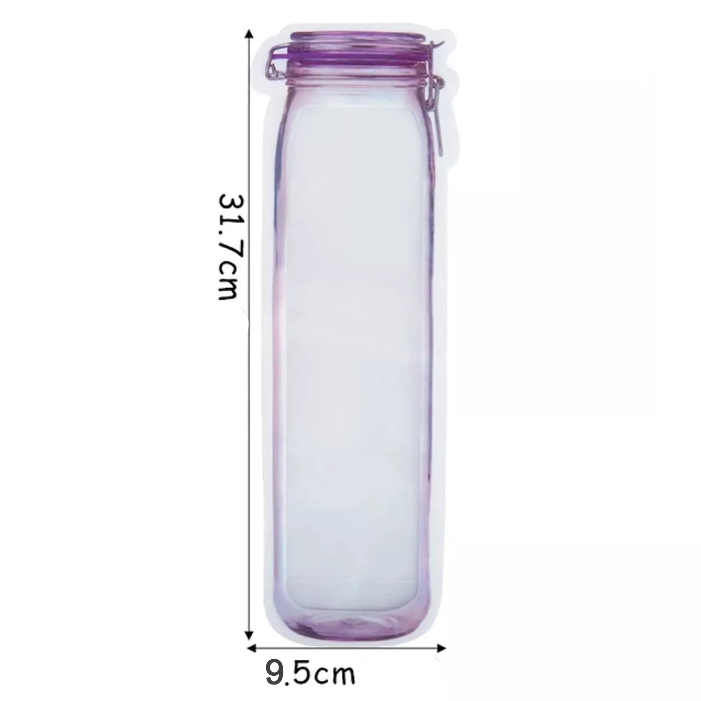 Food Storage Bag Bottles Shape Ziplock Bags Reusable (1 Pc / 500 ML) - Springkart 