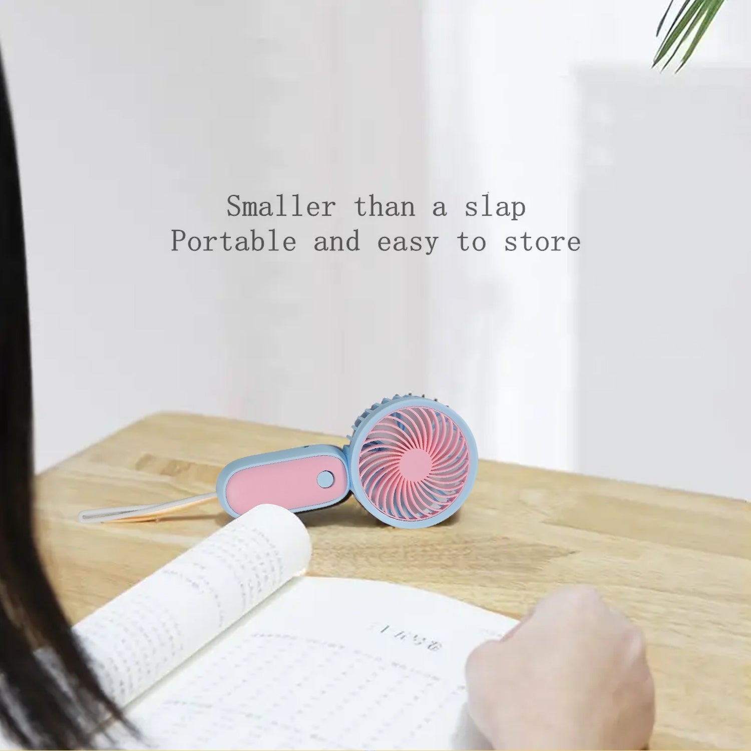 Mini Handheld Fan Portable Rechargeable Mini Fan Easy to Carry, for Home, Office, Travel and Outdoor Use (Battery Not Include) - Springkart 