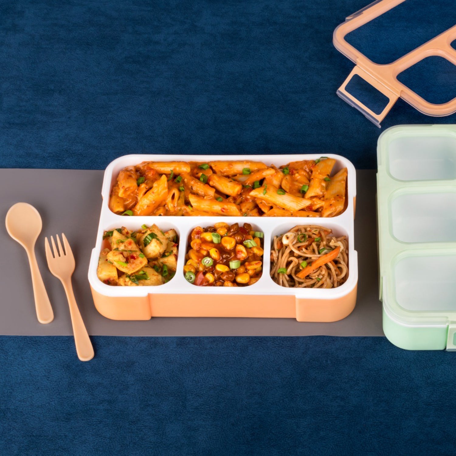 Lunch Box 4 Compartment With Leak Proof Lunch Box For School & Office Use - Springkart 