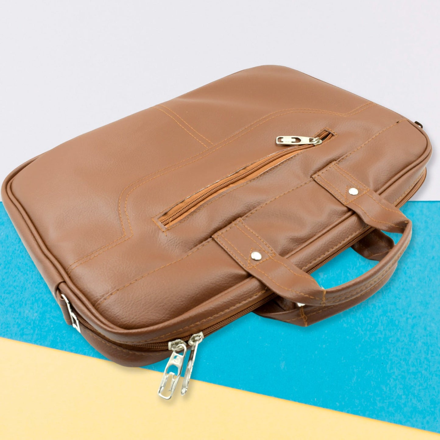 Multipurpose Bag, Shoulder Side Bag Office Laptop Faux Leather Executive Formal Laptop & MacBook Messenger / Office / Travel / Business / Shoulder / Hand / Sling Bag for Men Women with Multiple compartments - Springkart 