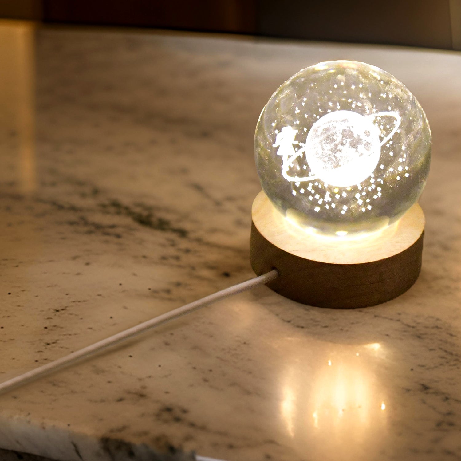 Astronaut Ball Night Light with Resin Base Decorative for Living Room Decor (1 Pc) - Springkart 