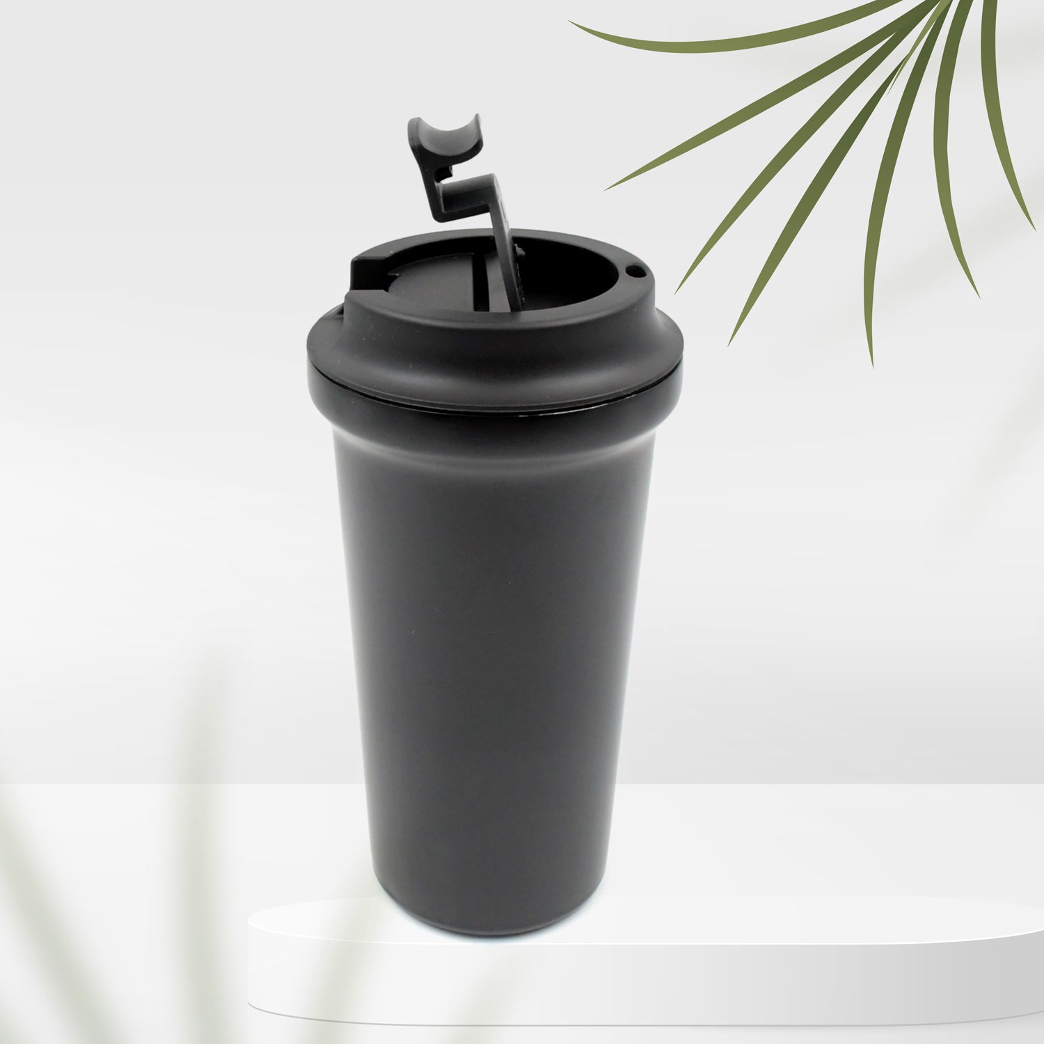 Inside Stainless Steel & Outside Plastic Vacuum Insulated Insulated Coffee Cups Double Walled Travel Mug, Car Coffee Mug with Leak Proof Lid Reusable Thermal Cup for Hot Cold Drinks Coffee, Tea (1 Pc) - Springkart 
