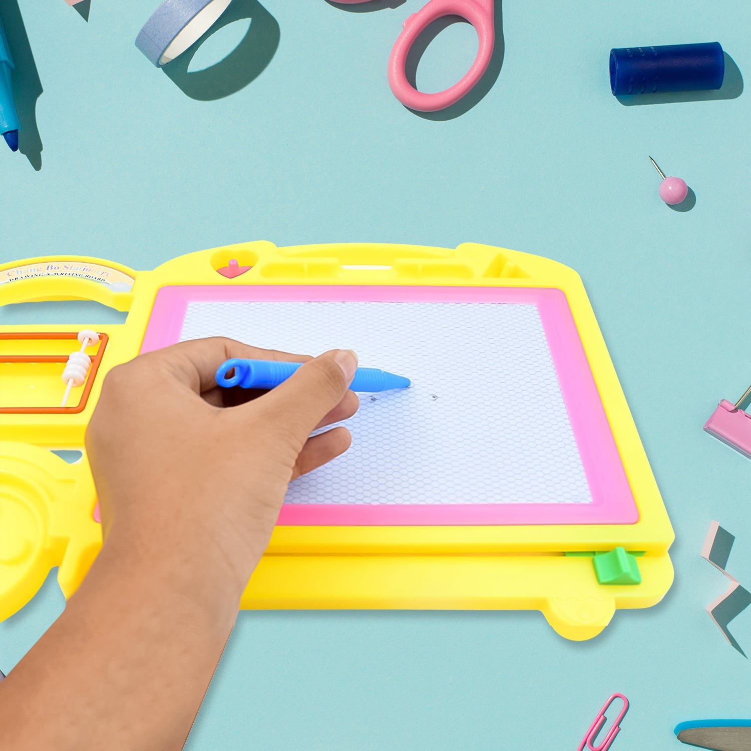 Bus Shape Drawing & Writing Slate Board for Kids (1 pc / 32 × 21 Cm) - Springkart 