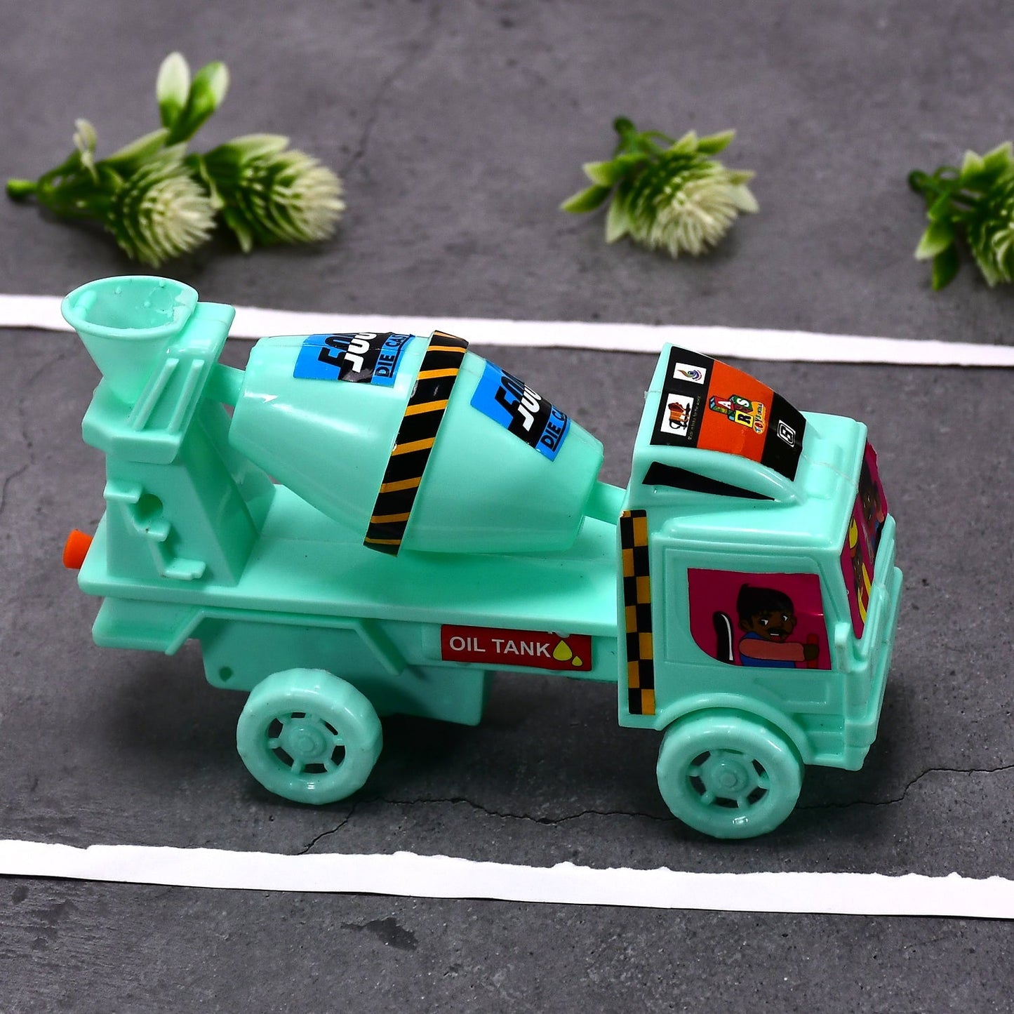 Big Size Heavy Duty Rotating Cement Mixer Dumper Truck Toys for Kids Toddlers Boys and Girls - Construction Toy Friction Vehicle Toy - Springkart 