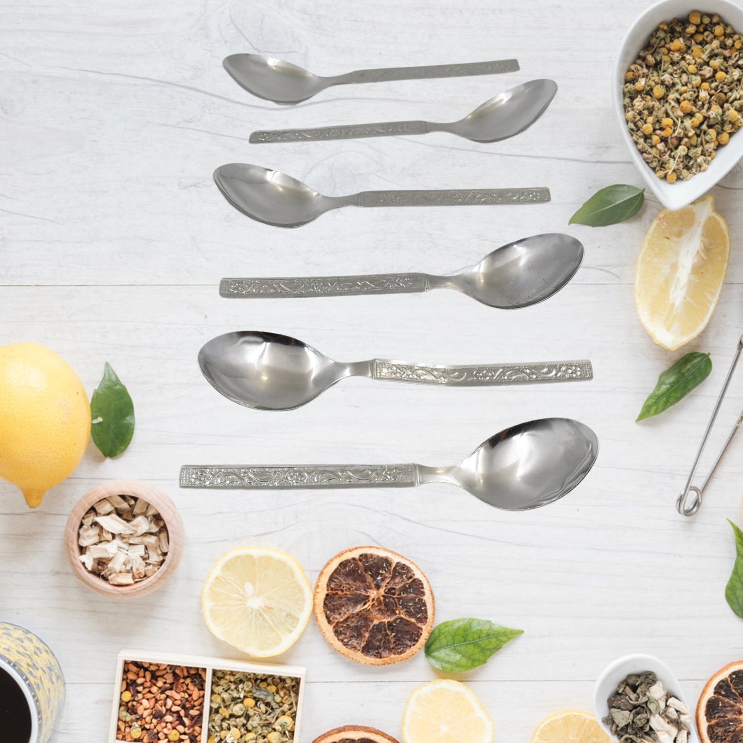 Stainless Steel Medium Dinner Table Spoon (Set of 12Pcs) - Springkart 