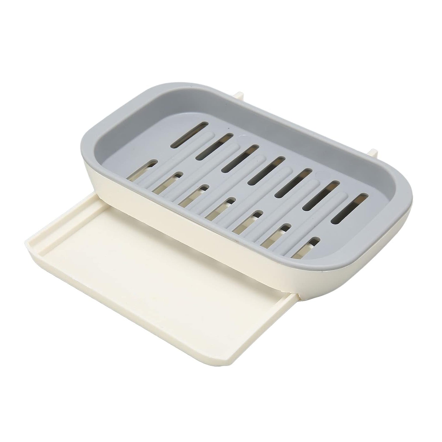 Bathroom Soap Holder, Soap Dish Container, Soap Case for Water Draining, Soap Holder Tray with Adhesive Sticker - Springkart 