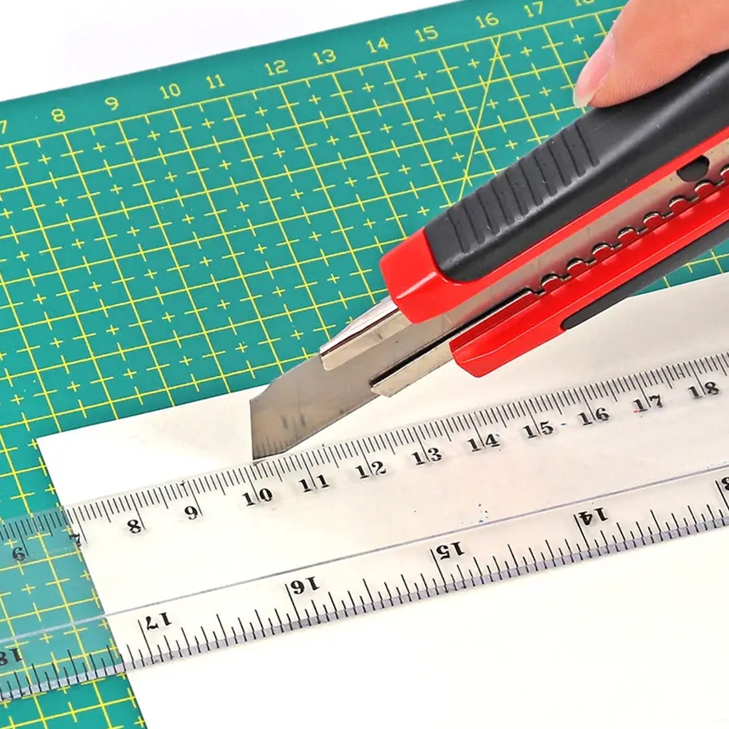 Heavy Duty 18mm Cutter Knife Set with Extra Blades for Office & Home - Springkart 