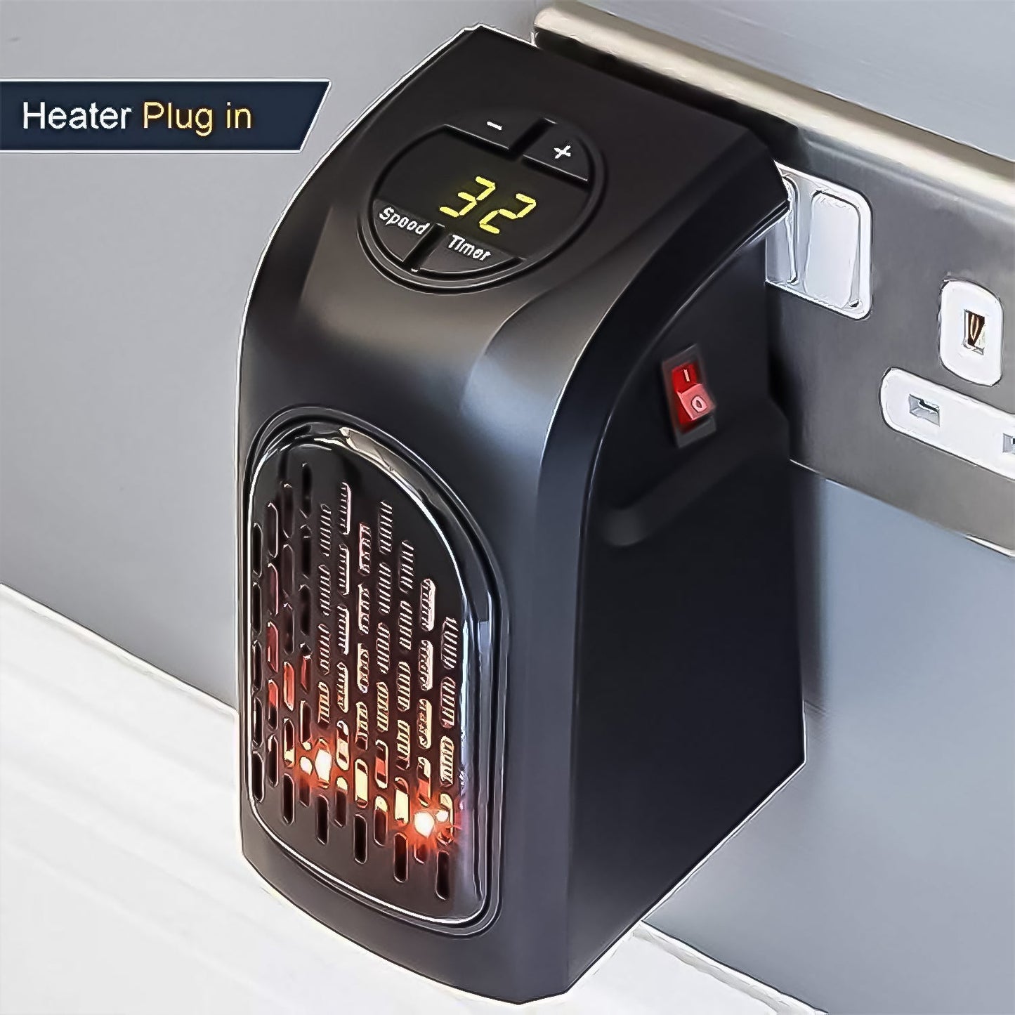 Electric Mini Handy Heater Plug-In Wall (400w) - Springkart 
