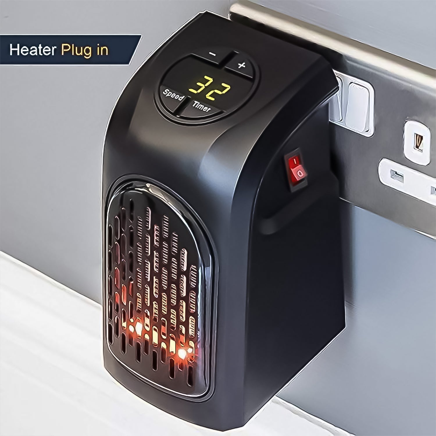 Electric Mini Handy Heater Plug-In Wall (400w) - Springkart 