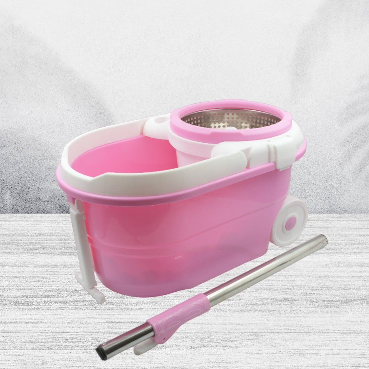 Spin Mop with Bucket for Floor Cleaning - Magic Mop Set with Steel Spin, Mop Stick, and Bucket for Home & Office - Springkart 