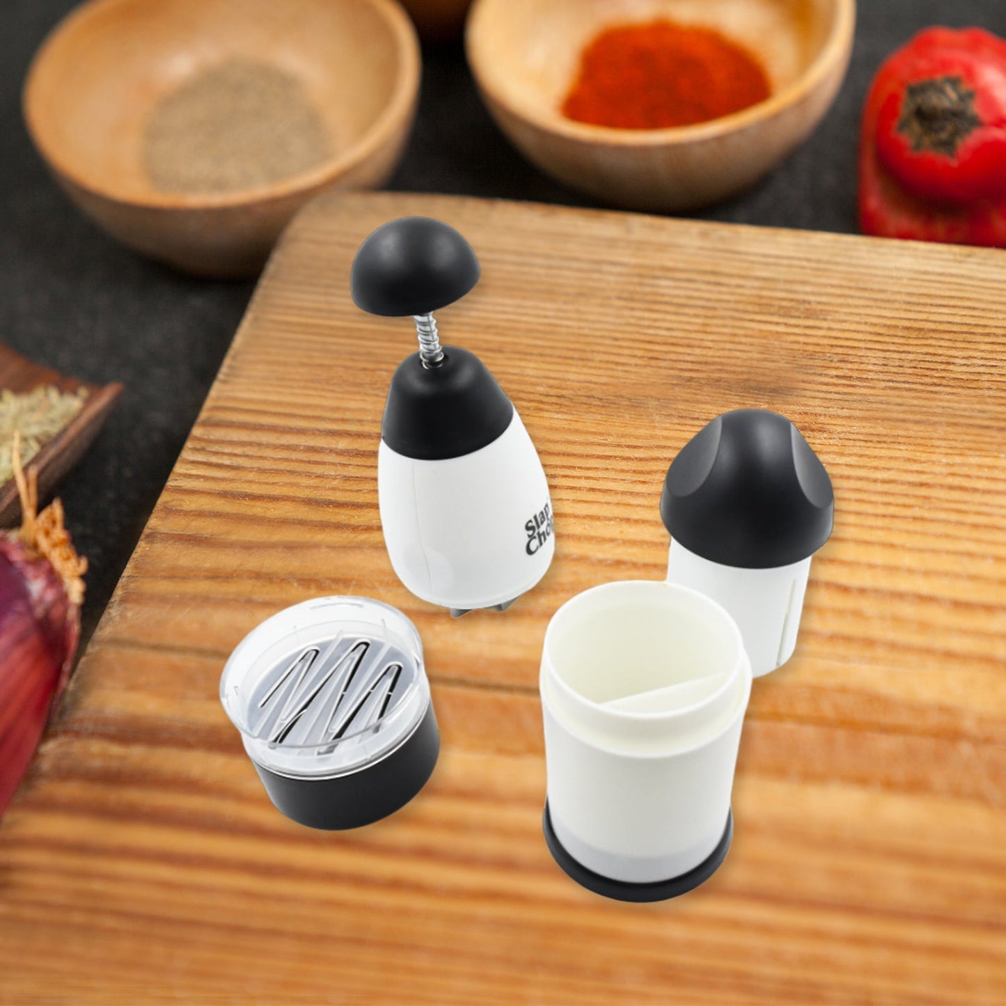 Multifunctional Vegetable Fruit Chopping Grater Slicer, Manual Vegetable Onion Chopper Cutter Food Squeezer Hand Grinder Garlic Grinder Meat Chopper Kitchen Tool - Springkart 