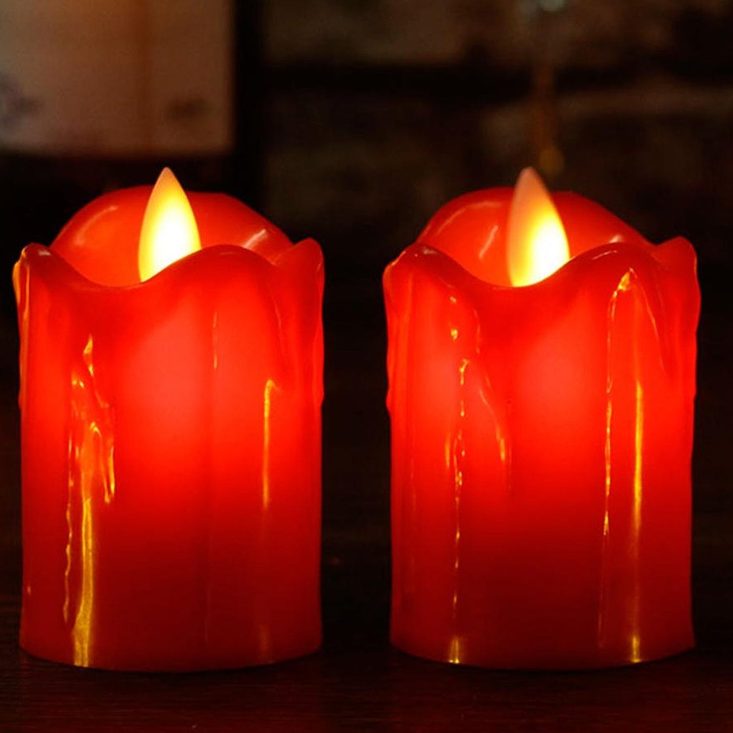 Multicolor Flameless Melted Design Candles for Decoration (Set of 24pc) - Springkart 