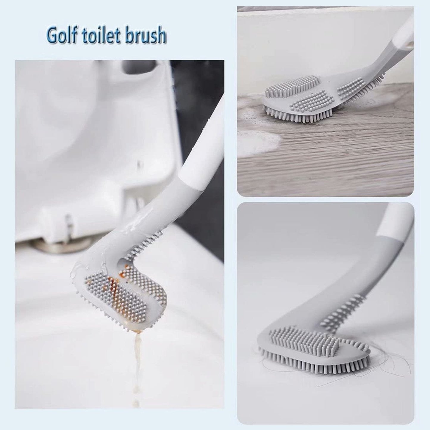 Golf Toilet Cleaner Brush & Magic Sticker Holder - Springkart 