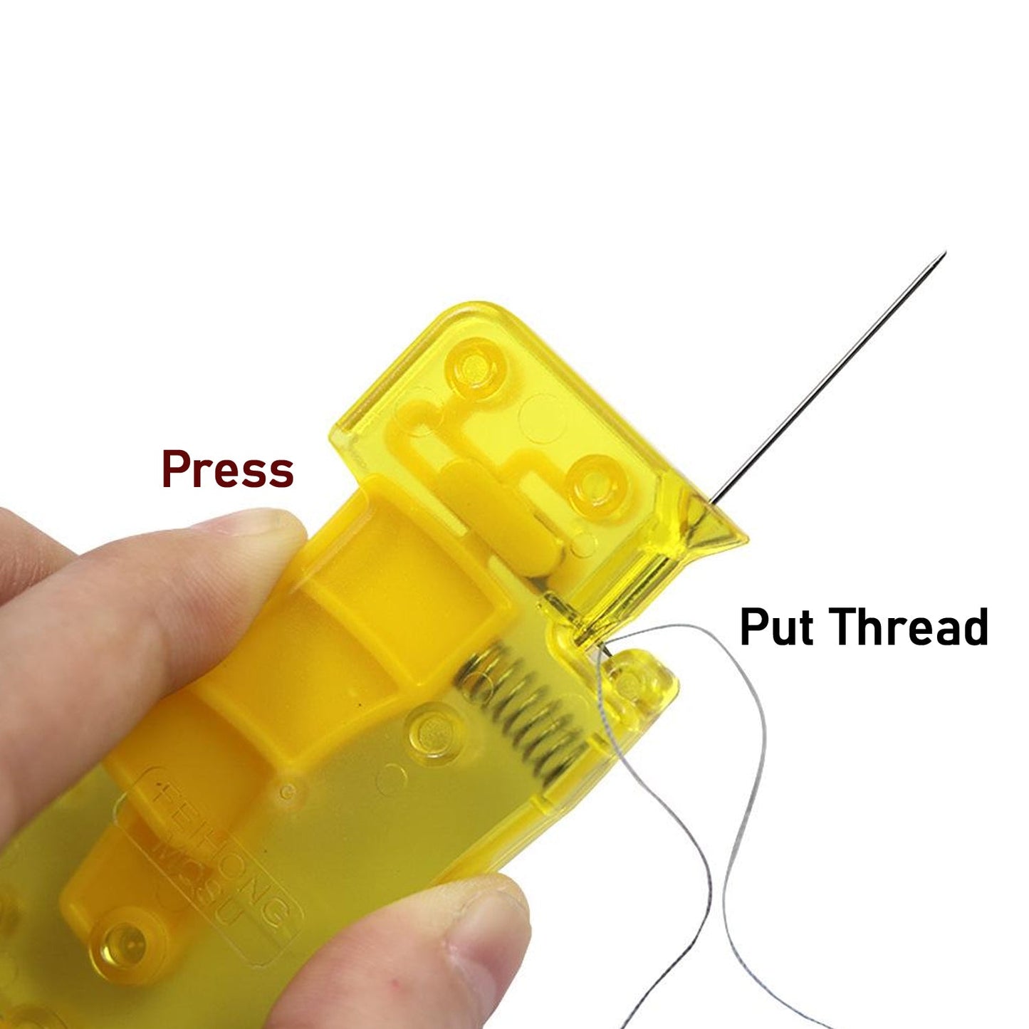 Needle Threader, Stylish Appearance Comfortable Grip Lightweight Portable Automatic Needle Threader for Sewing for Home (1 Pc) - Springkart 