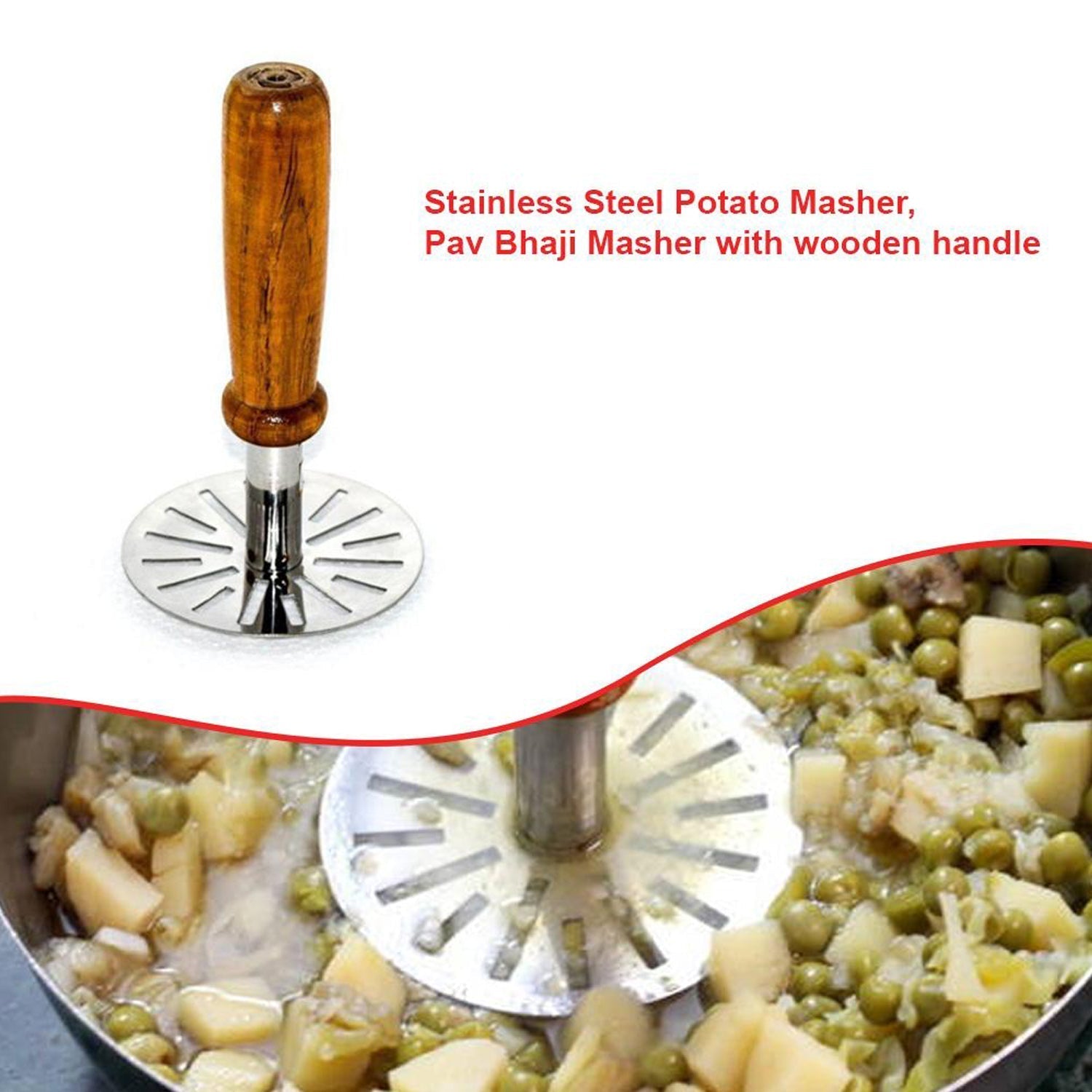 Paubhaji Masher used in all kinds of household and kitchen places for mashing and making paubhajis. - Springkart 