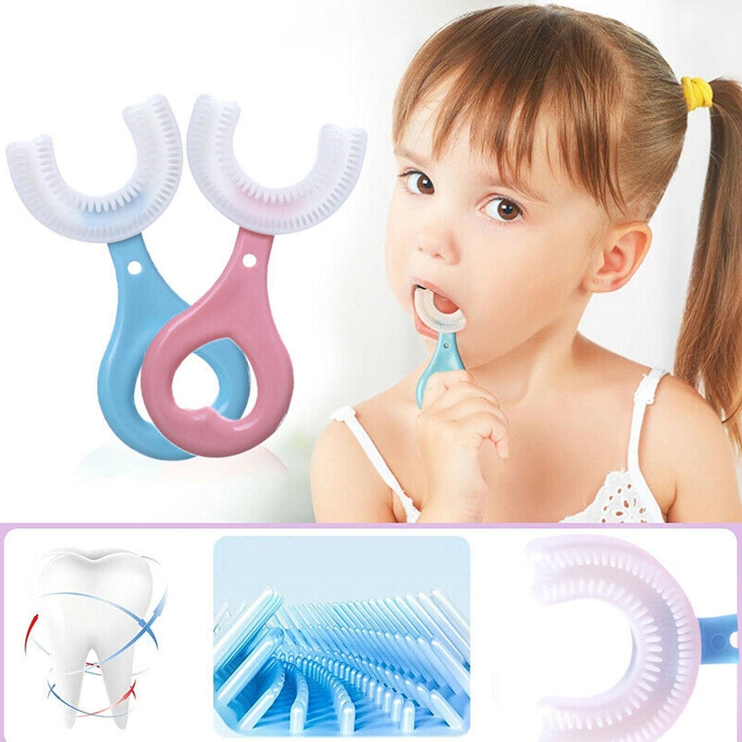 Kids U S Tooth Brush used in all kinds of household bathroom places for washing teeth of kids, toddlers and children’s easily and comfortably. - Springkart 
