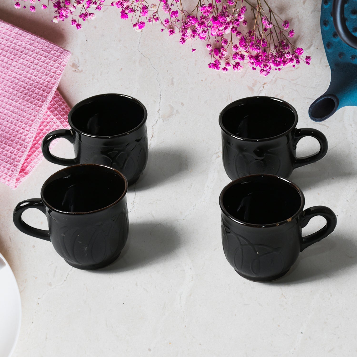 Pine Party Ceramic Tea / cups / Mug Set With Pineapple Shape Serving Bowl Milk Cup, Coffee Cup, Tea Cup, Breakfast Cup, Drinking Mug or Outdoor for Household, Gift for Birthday, Wedding Party (5 Pcs set) - Springkart 