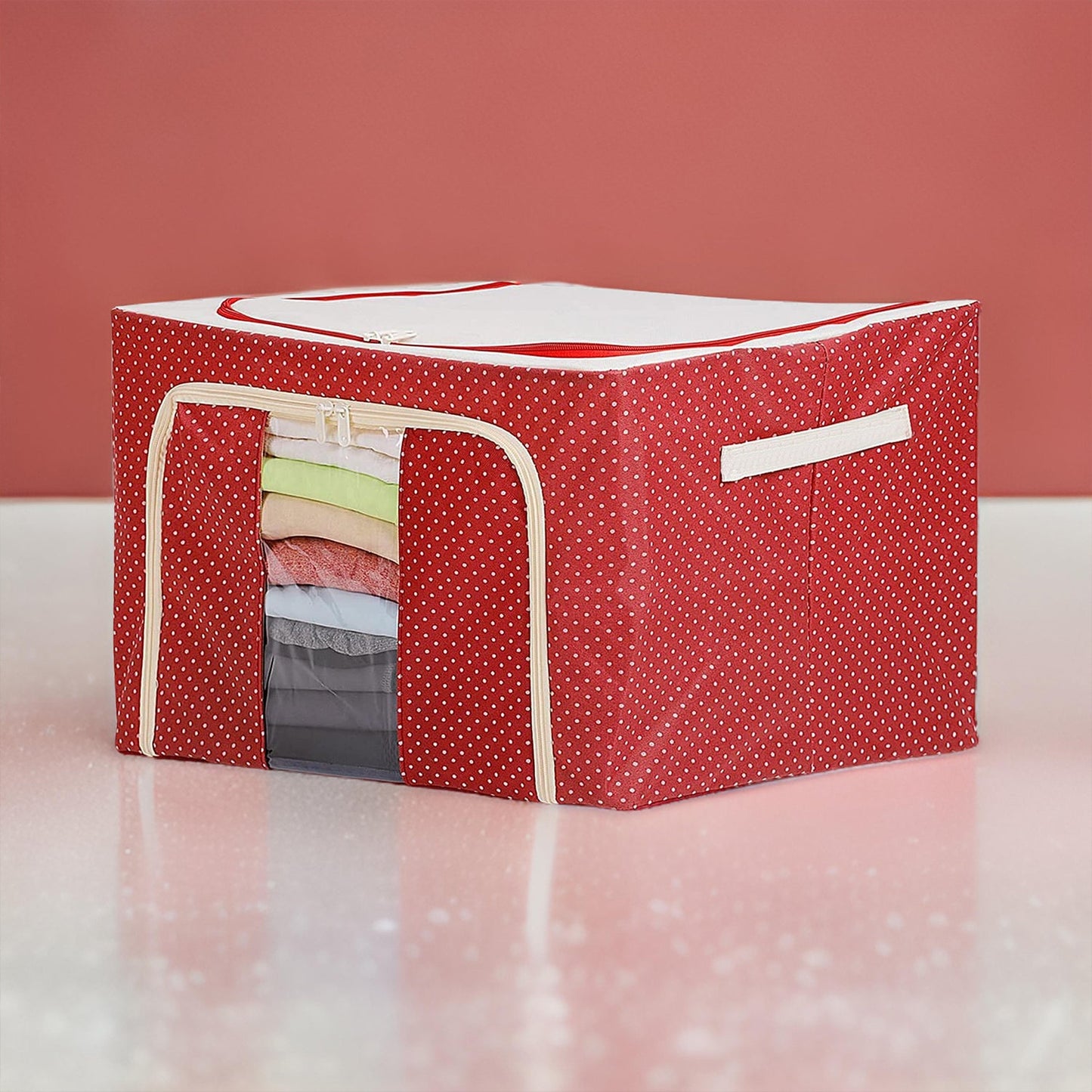 Foldable Cloth Storage Bag Storage Boxes (Pack of 1 / 50 × 31 Cm) - Springkart 