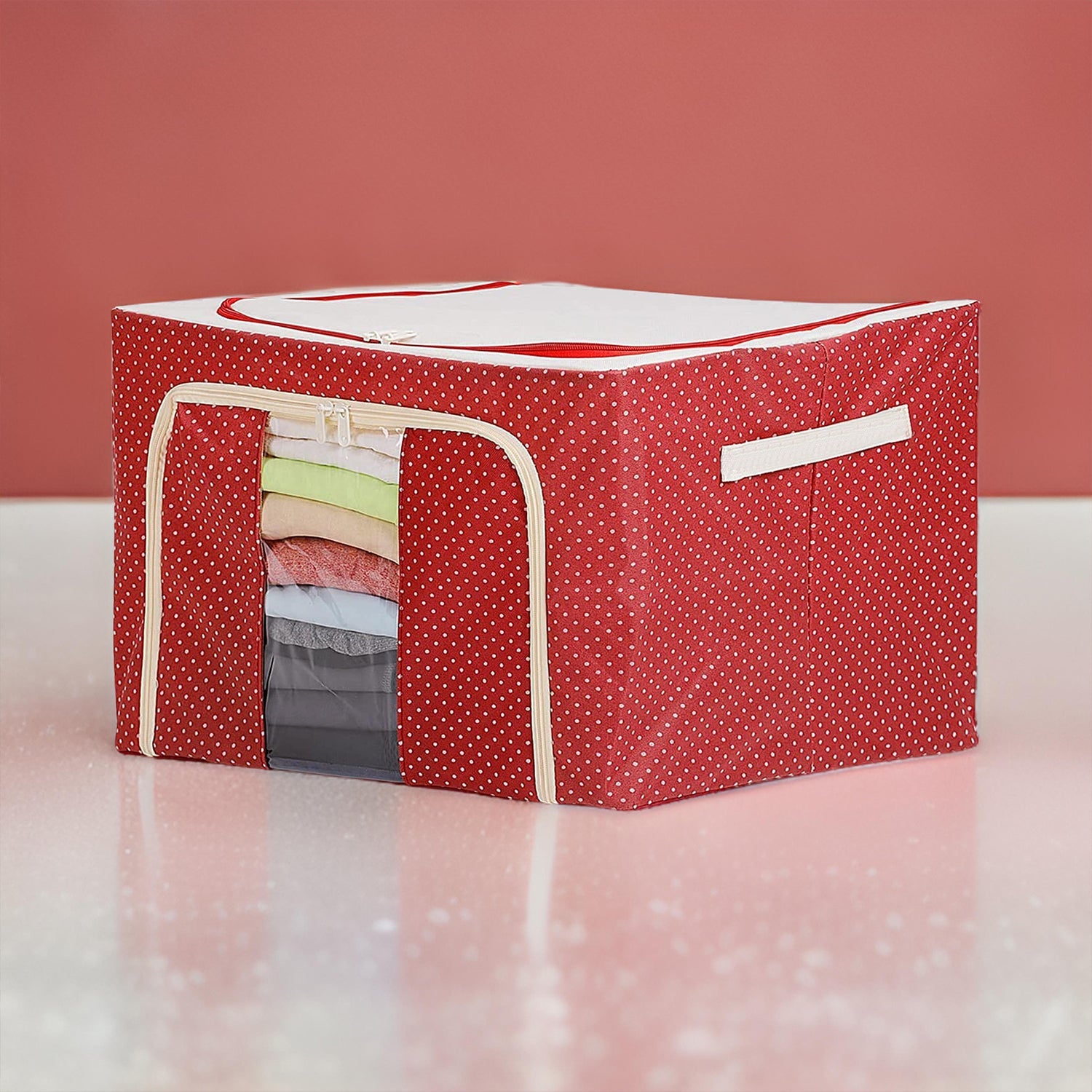 Foldable Cloth Storage Bag Storage Boxes (Pack of 1 / 50 × 31 Cm) - Springkart 
