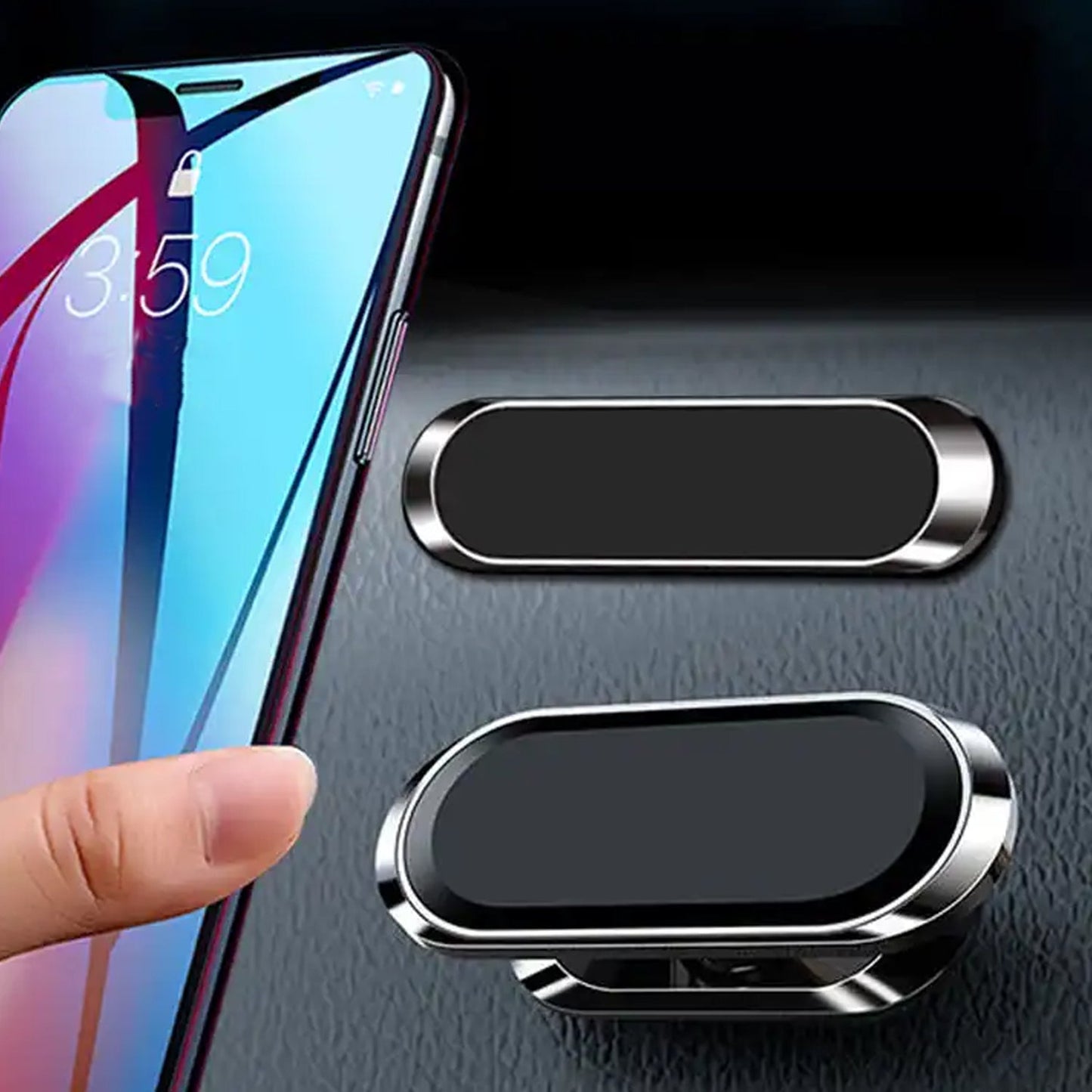 Magnetic Phone Mount/Holder for Car, Super Strong Magnet Universal Car Mount, Dashboard 360° Rotation for Car, Desk, Office, Home & Kitchen for All Smart phones (1 Pc) - Springkart 